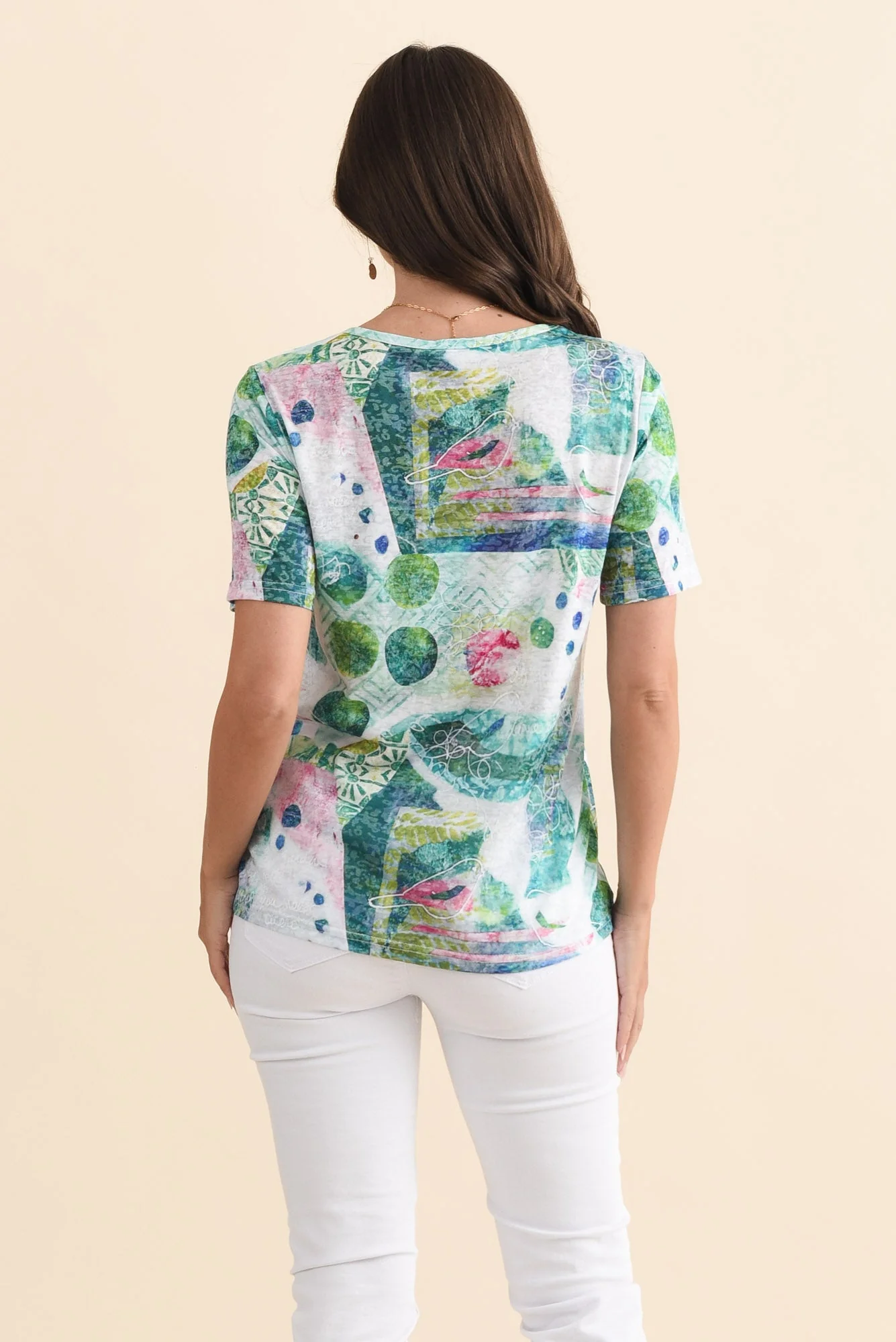 Masie Green Motif Top - Image 4