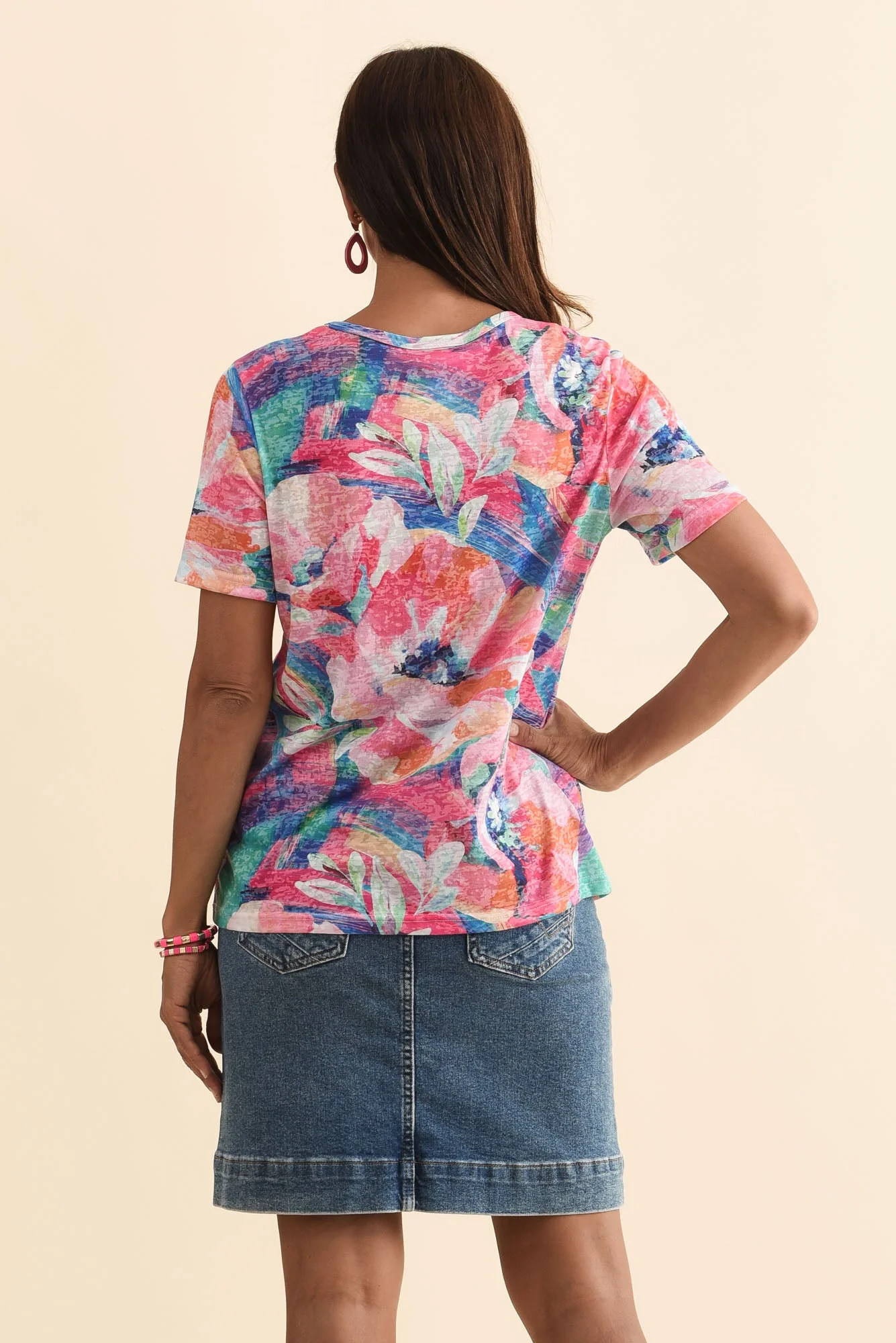Masie Pink Floral Top - Image 4