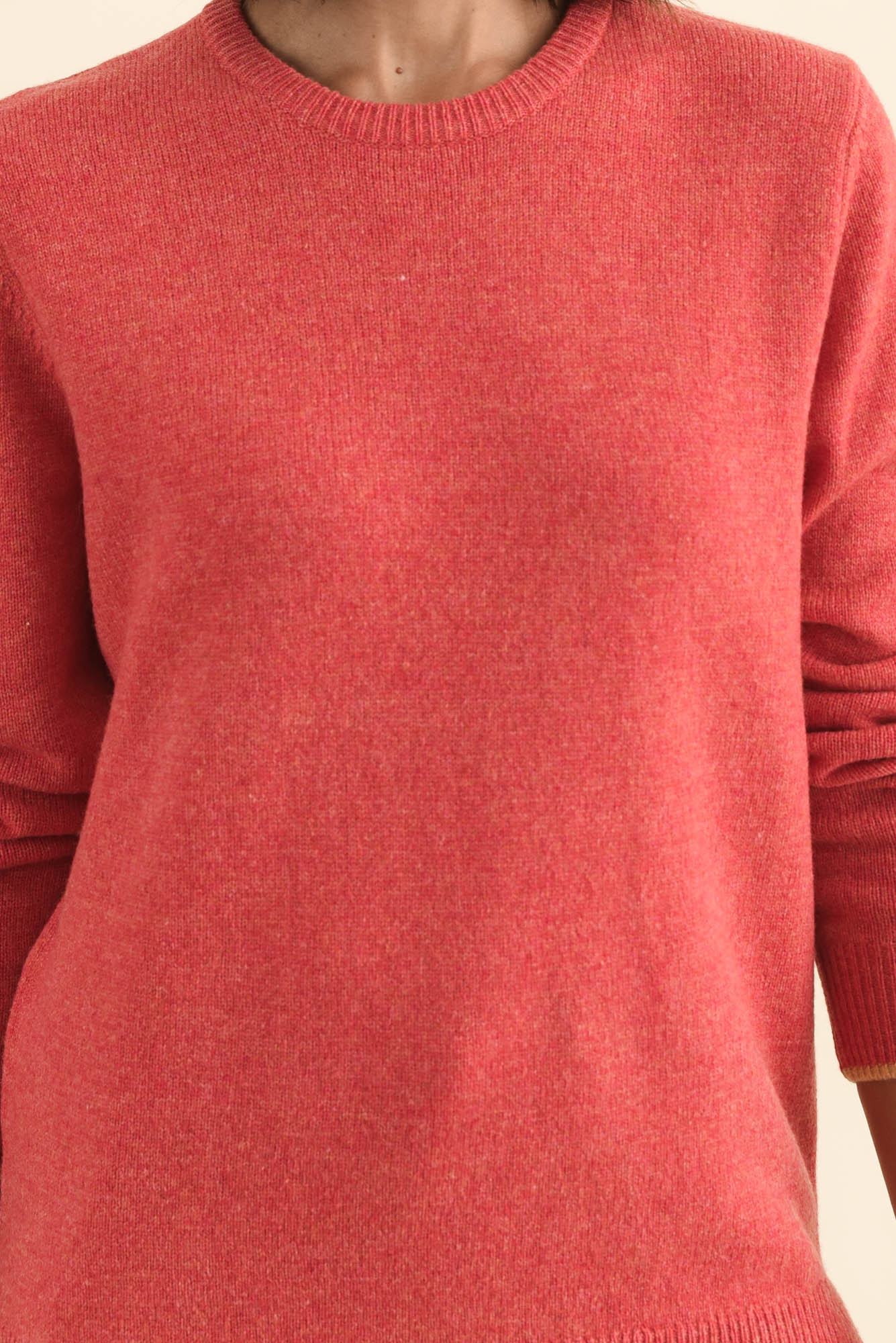 Maura Berry Contrast Trim Wool Jumper - Image 5