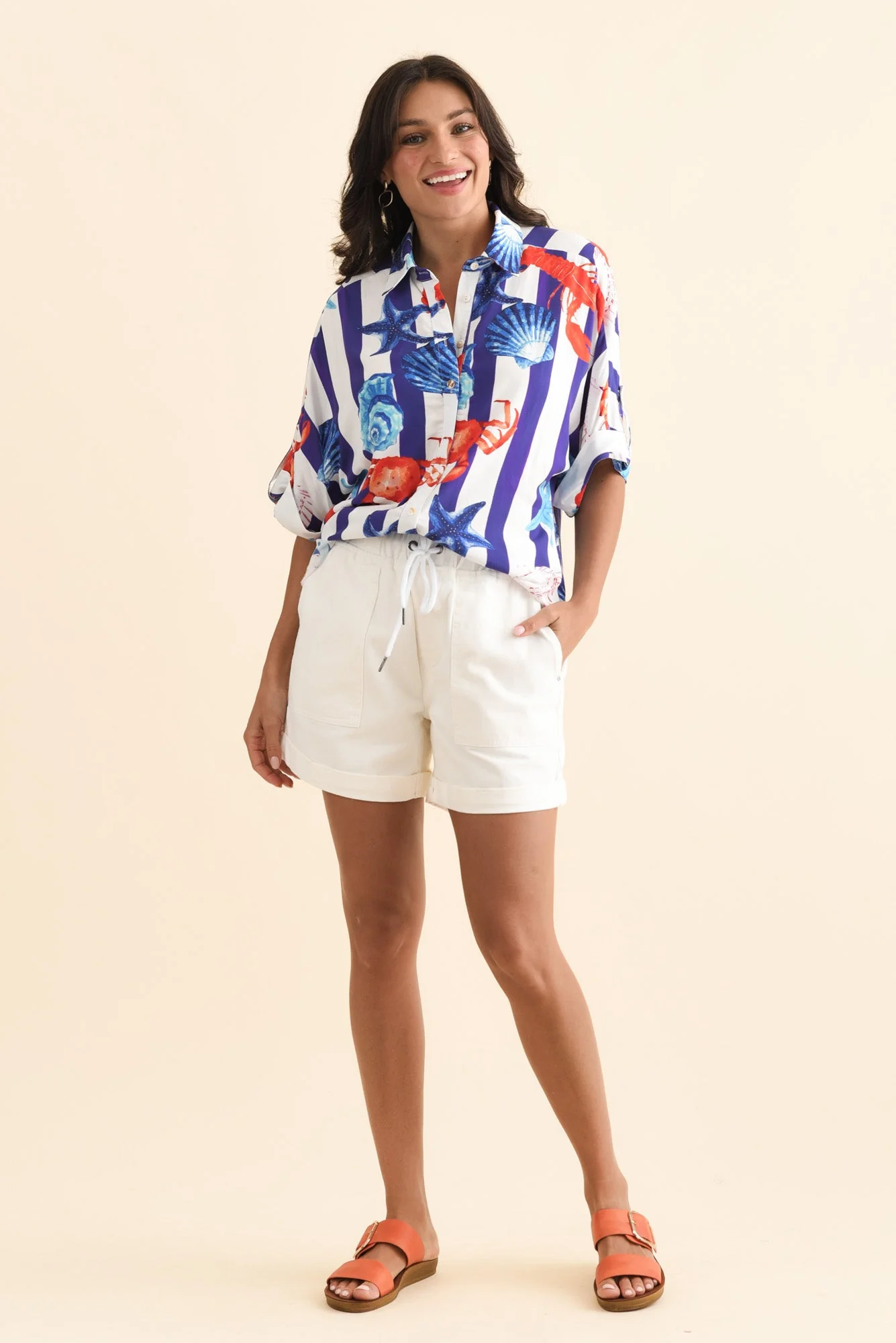 May Blue Beach Collared Shirt - Image 6