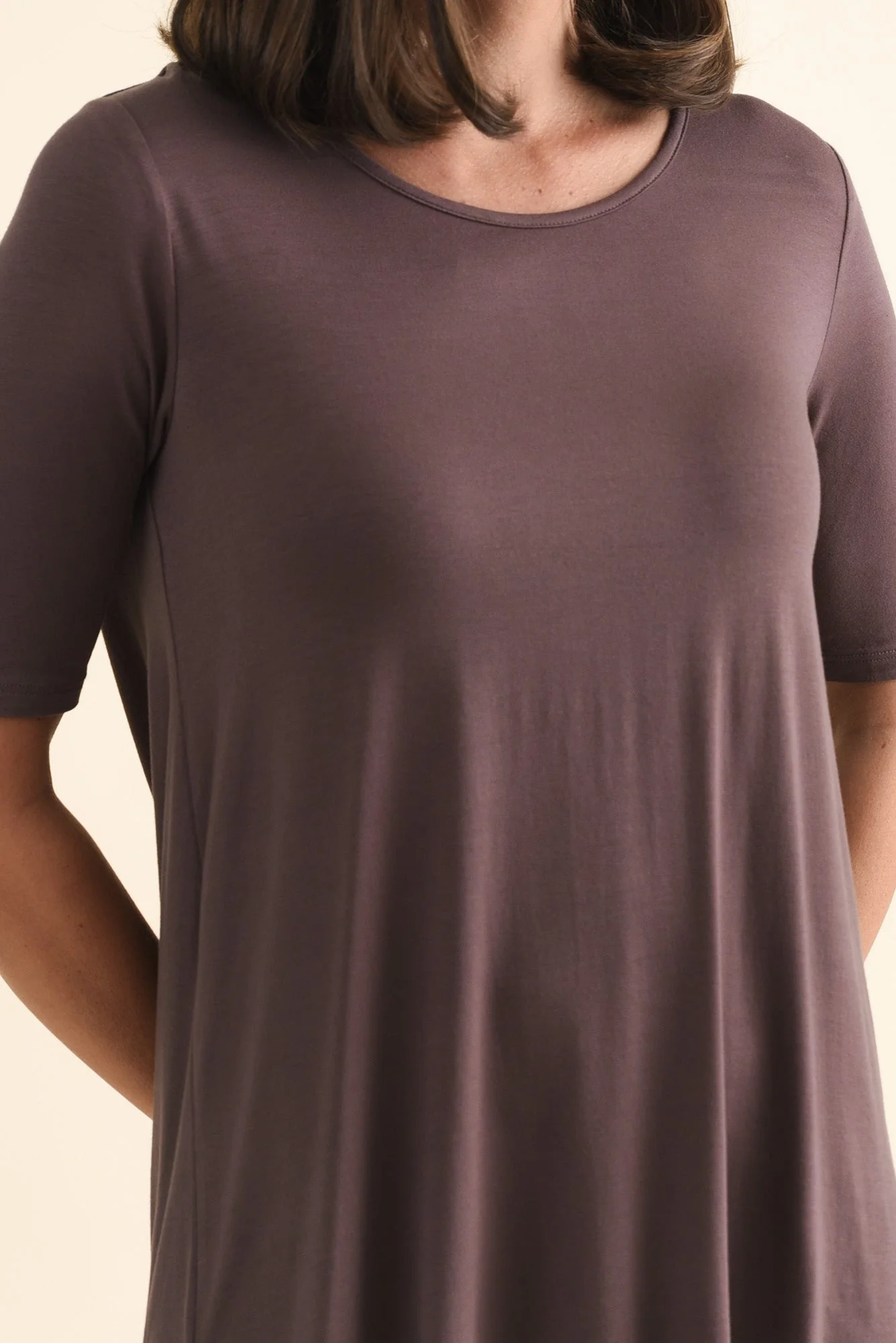 Maya Brown Half Sleeve Tee - Image 6
