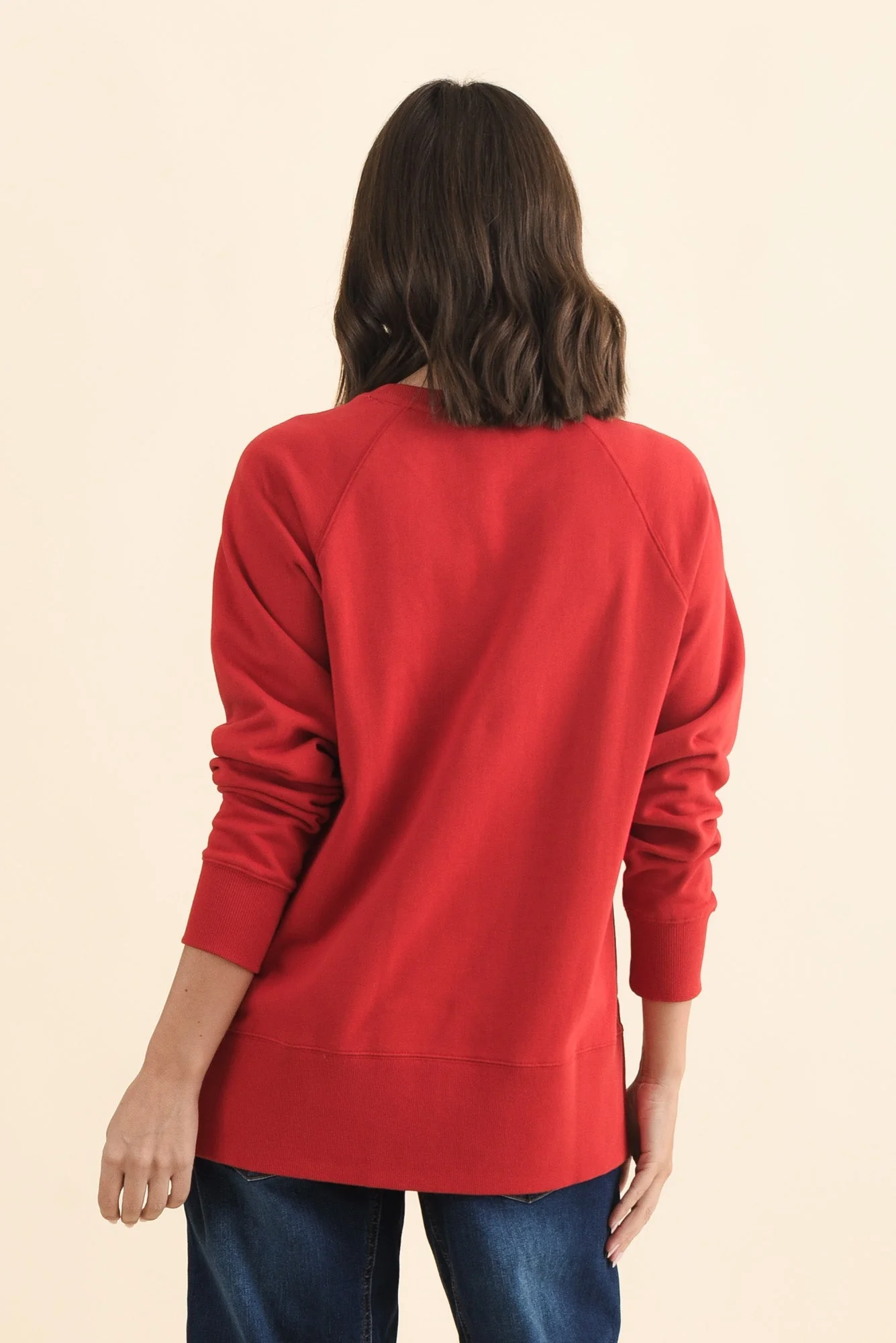 Melbourne Red Cotton Crewneck Sweatshirt - Image 4