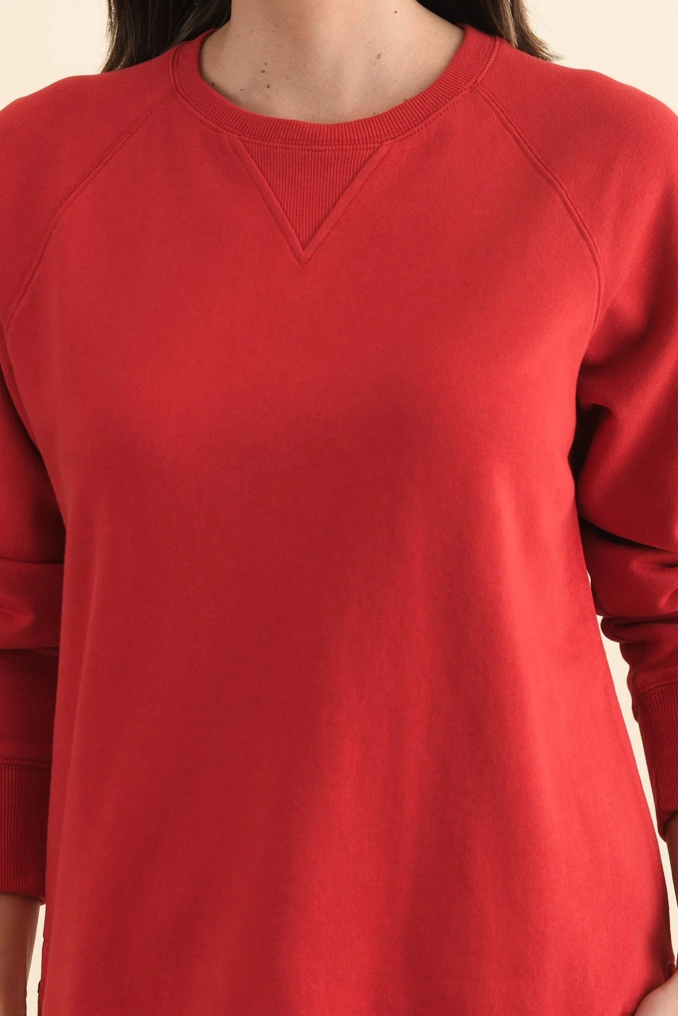 Melbourne Red Cotton Crewneck Sweatshirt - Image 5