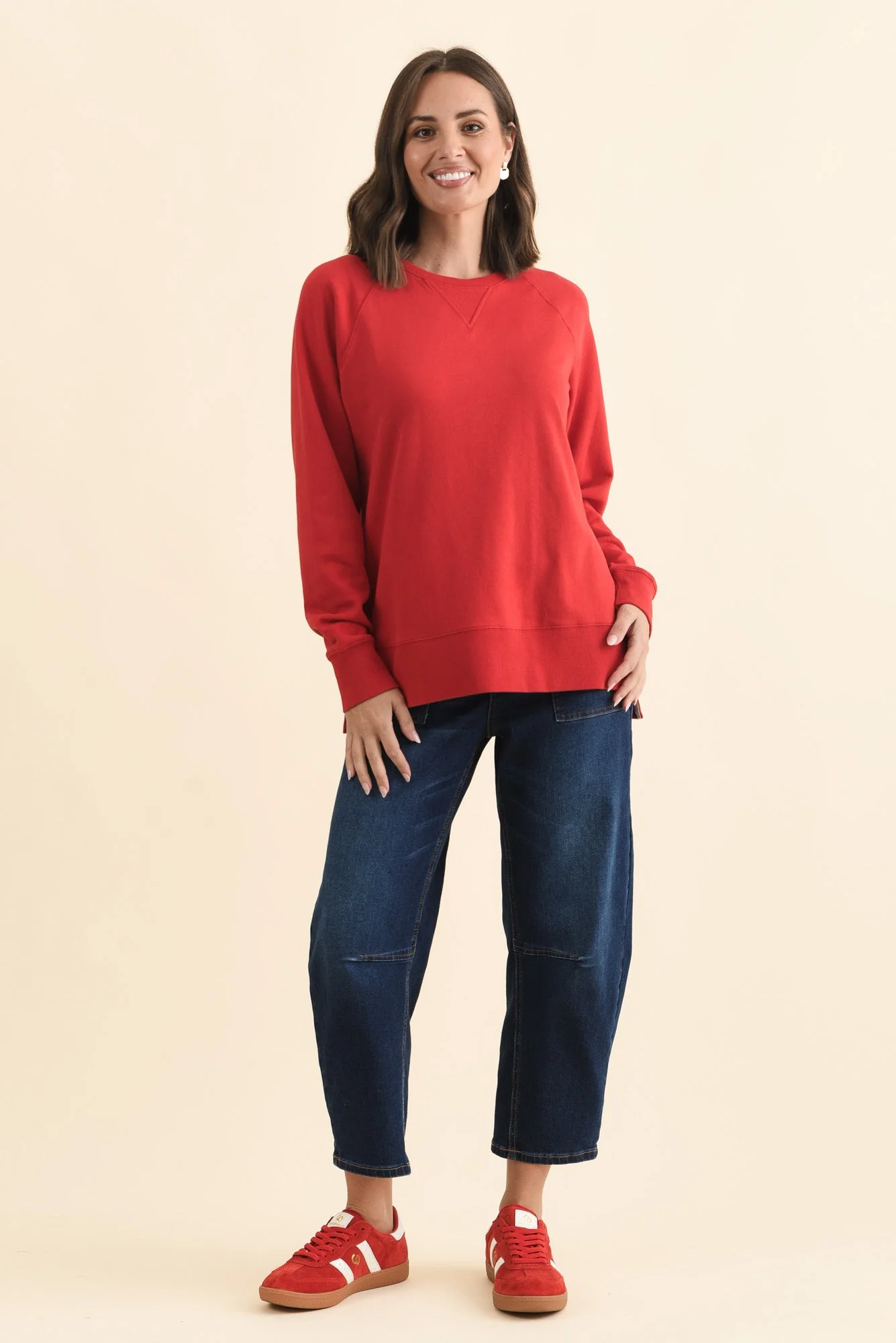 Melbourne Red Cotton Crewneck Sweatshirt - Image 6