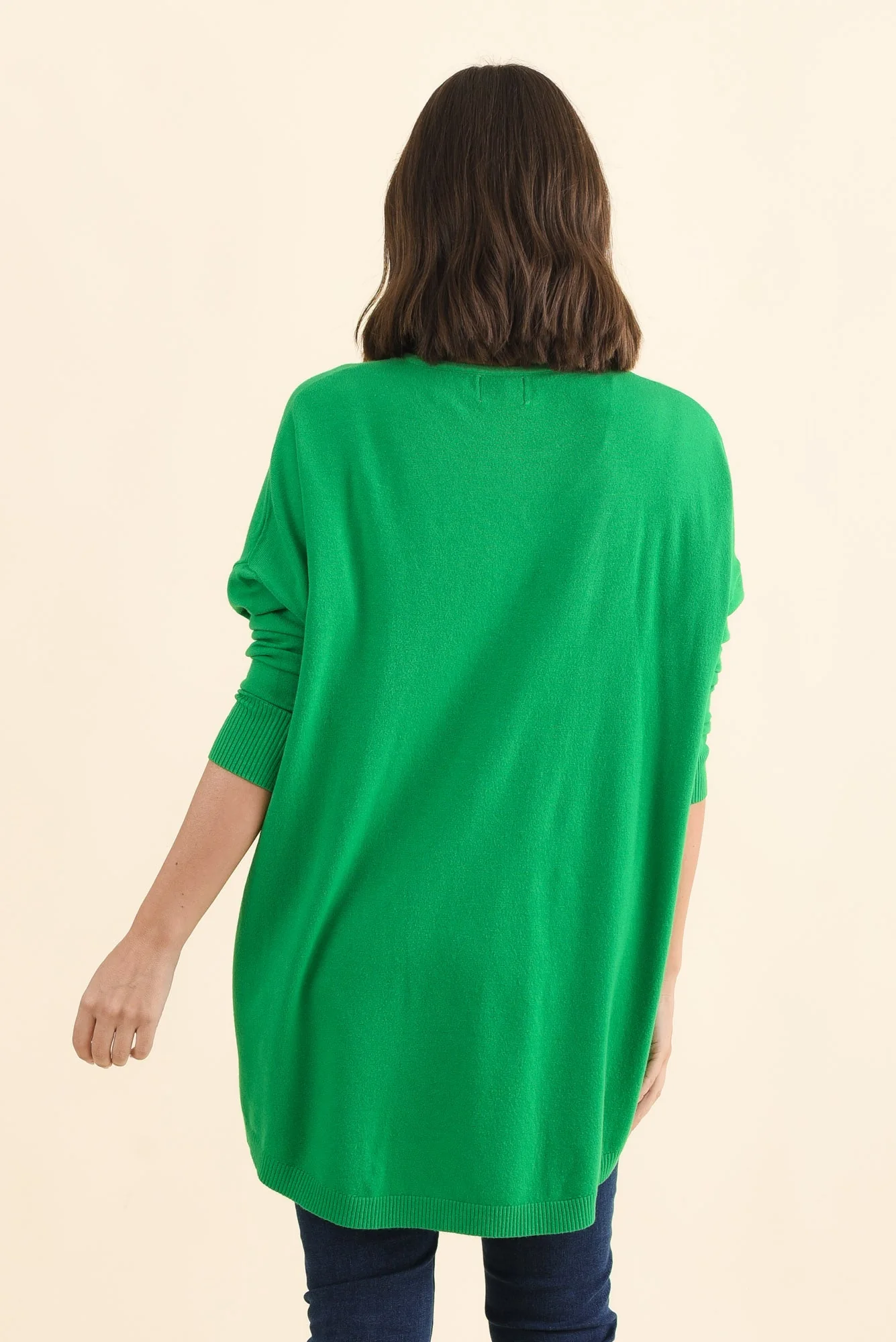 Meryl Forest Green Wool Blend Drape Jumper - Image 5