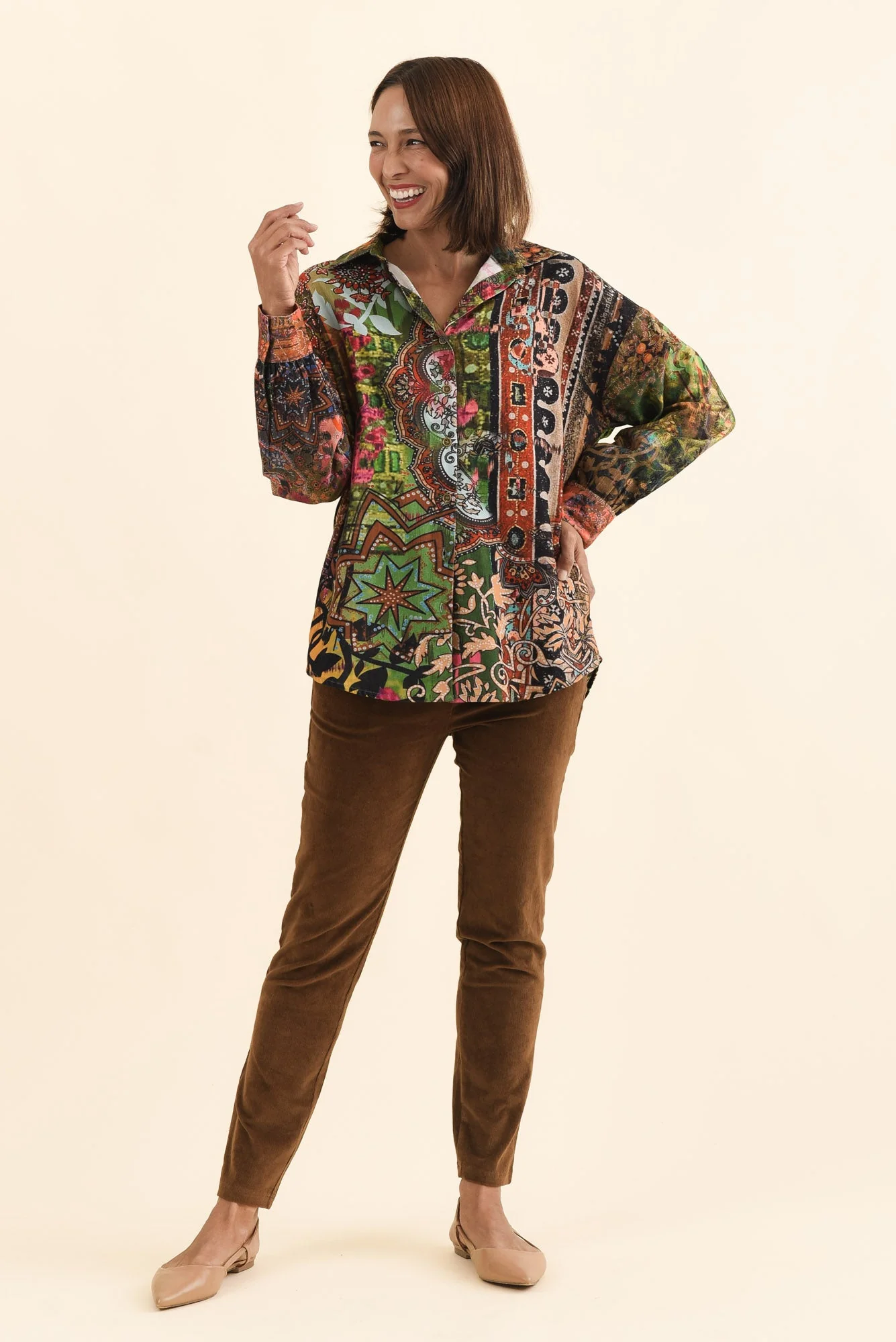 Meyer Green Abstract Cotton Shirt - Image 7