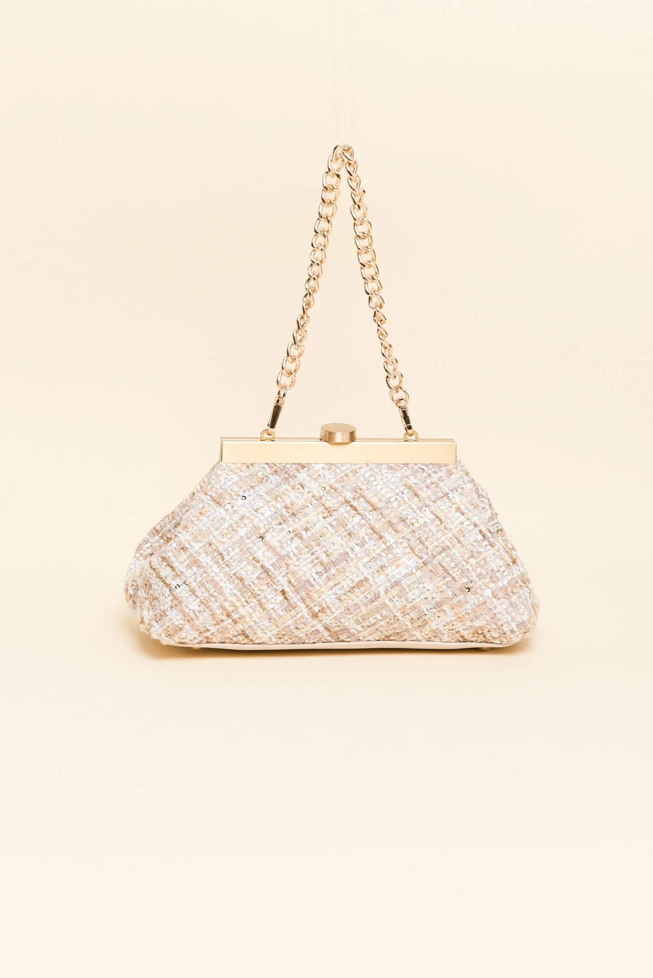 Mia Blush Boucle Clutch