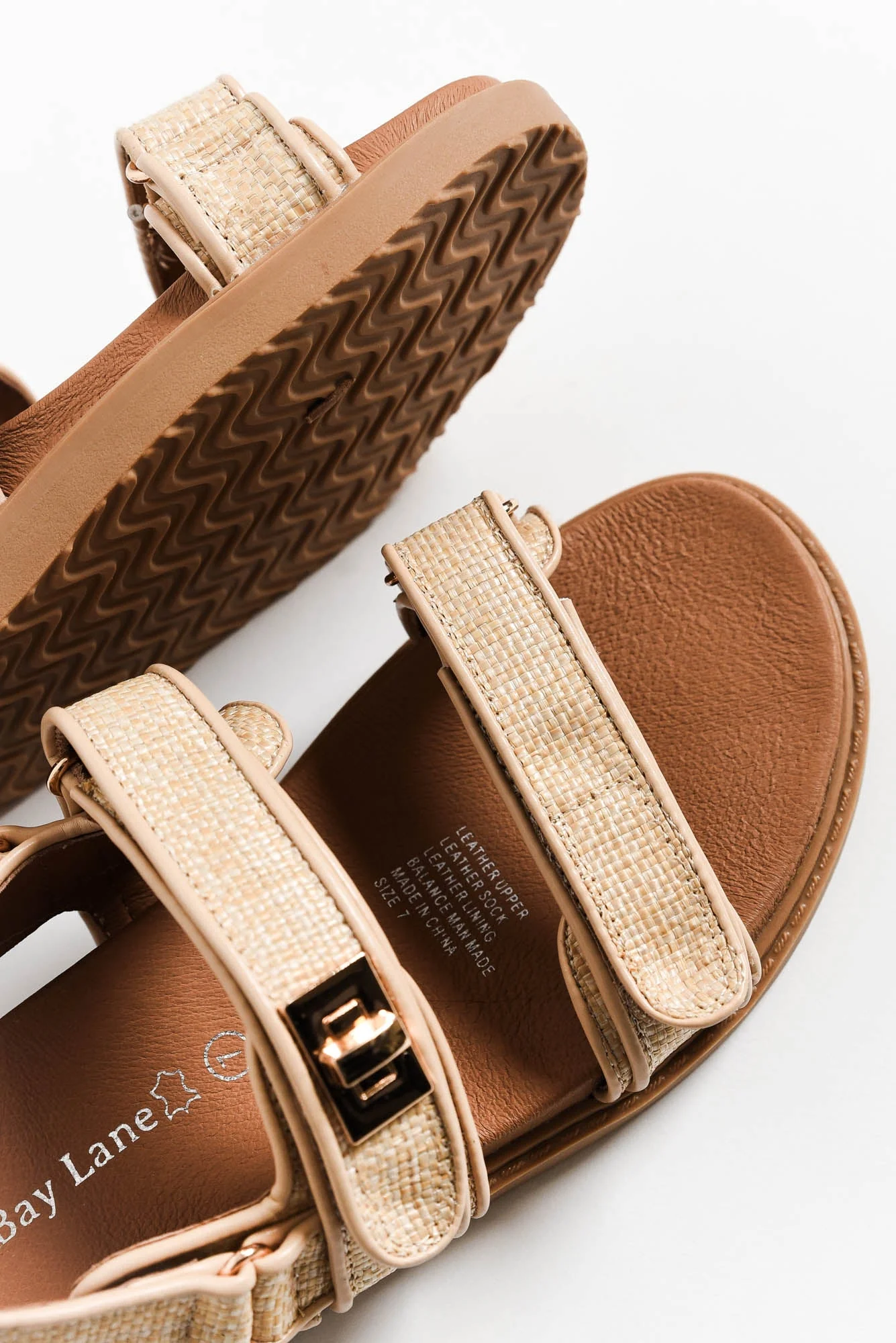Milly Natural Raffia Leather Sandal - Image 6