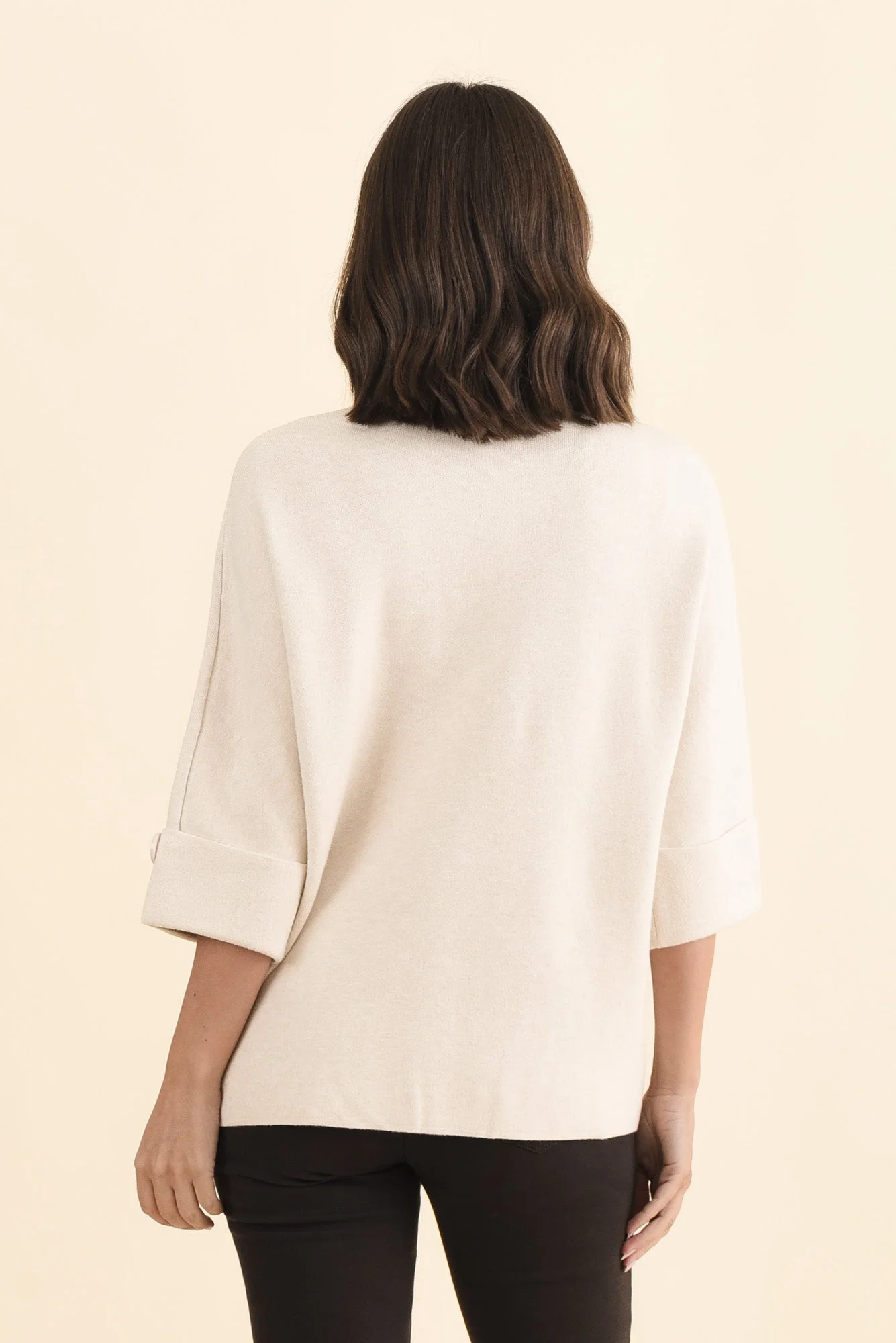 Mimosa Beige Flower Knit Jumper - Image 4