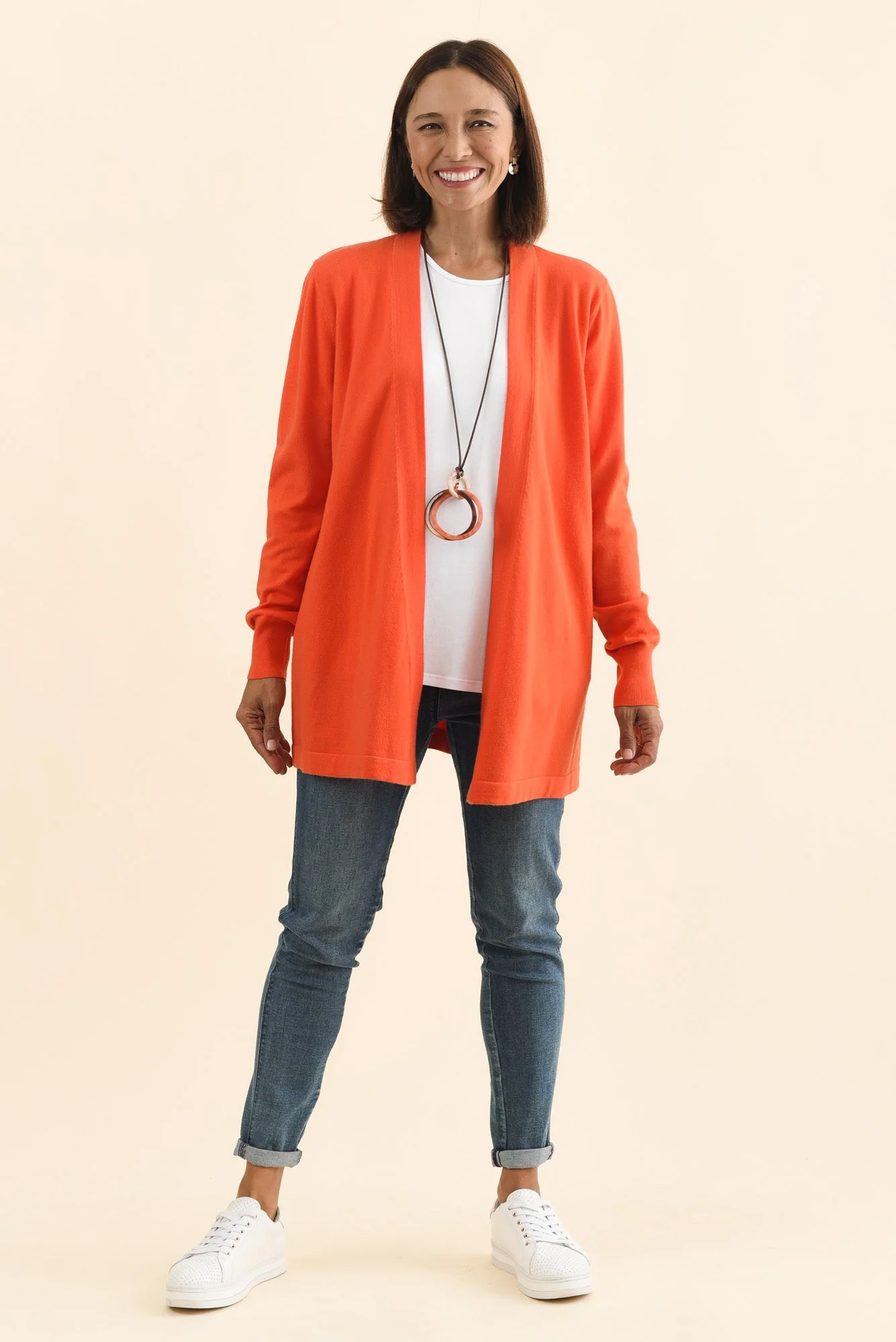 Morocco Orange Knit Cardigan - Image 2