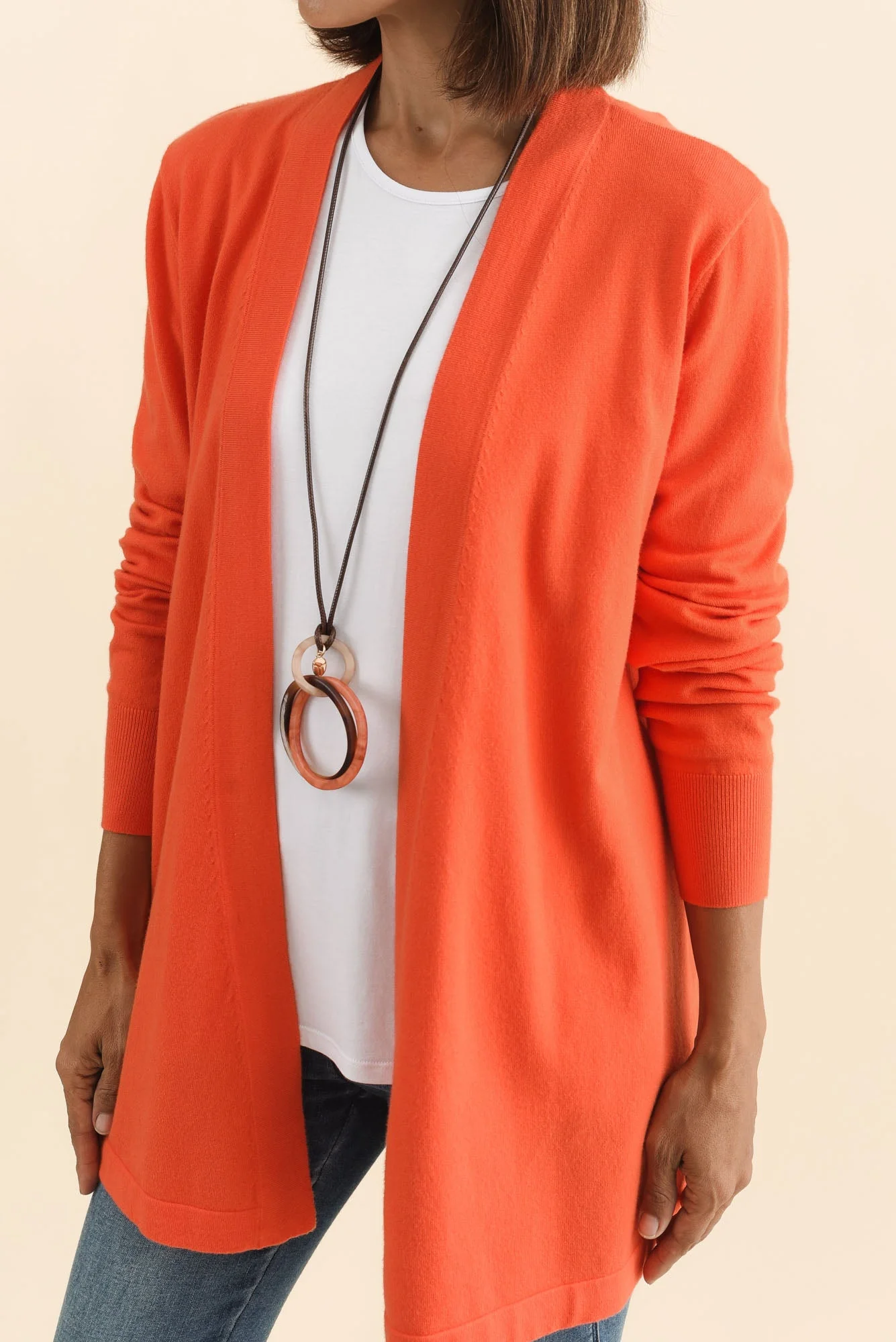 Morocco Orange Knit Cardigan - Image 5