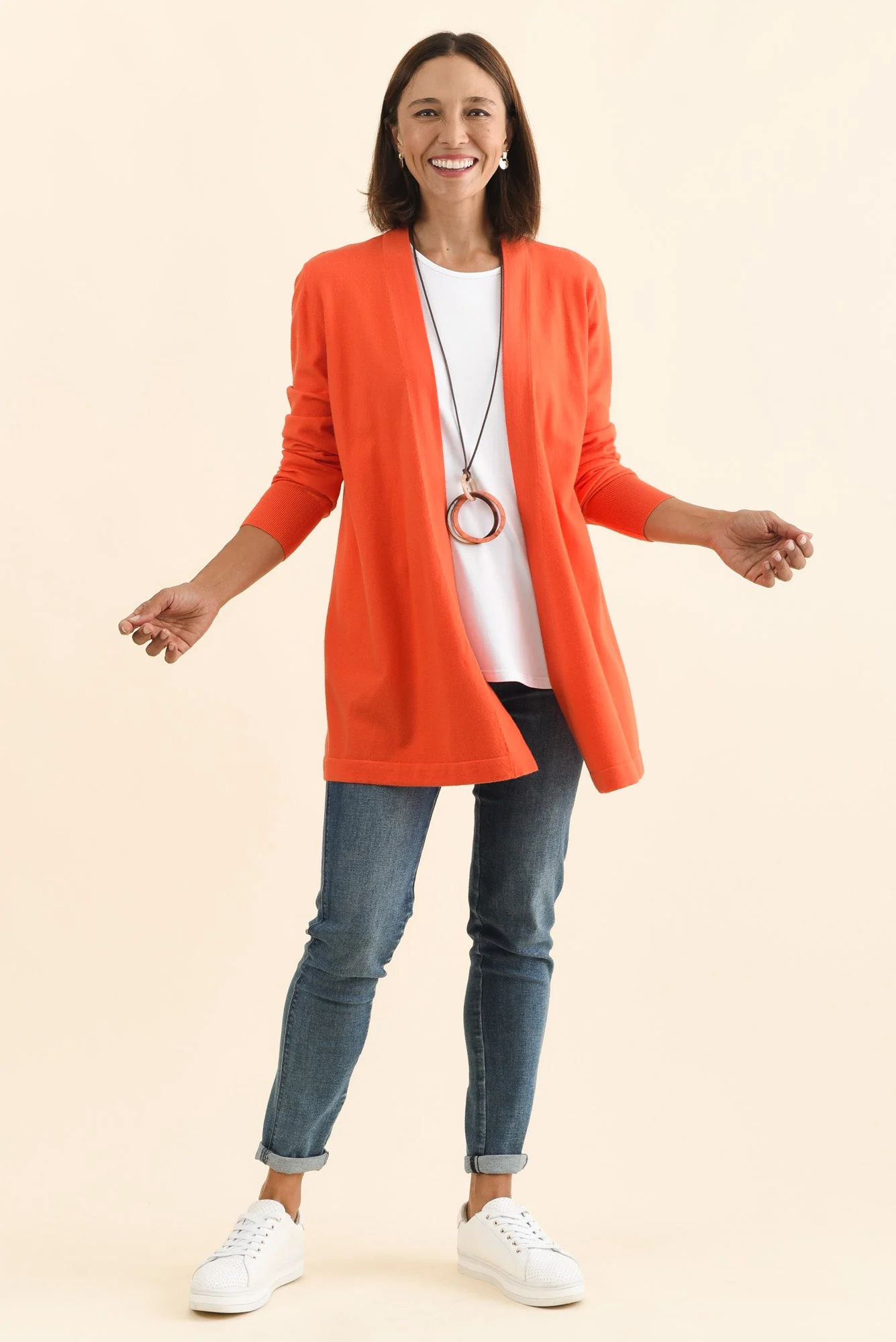 Morocco Orange Knit Cardigan - Image 6