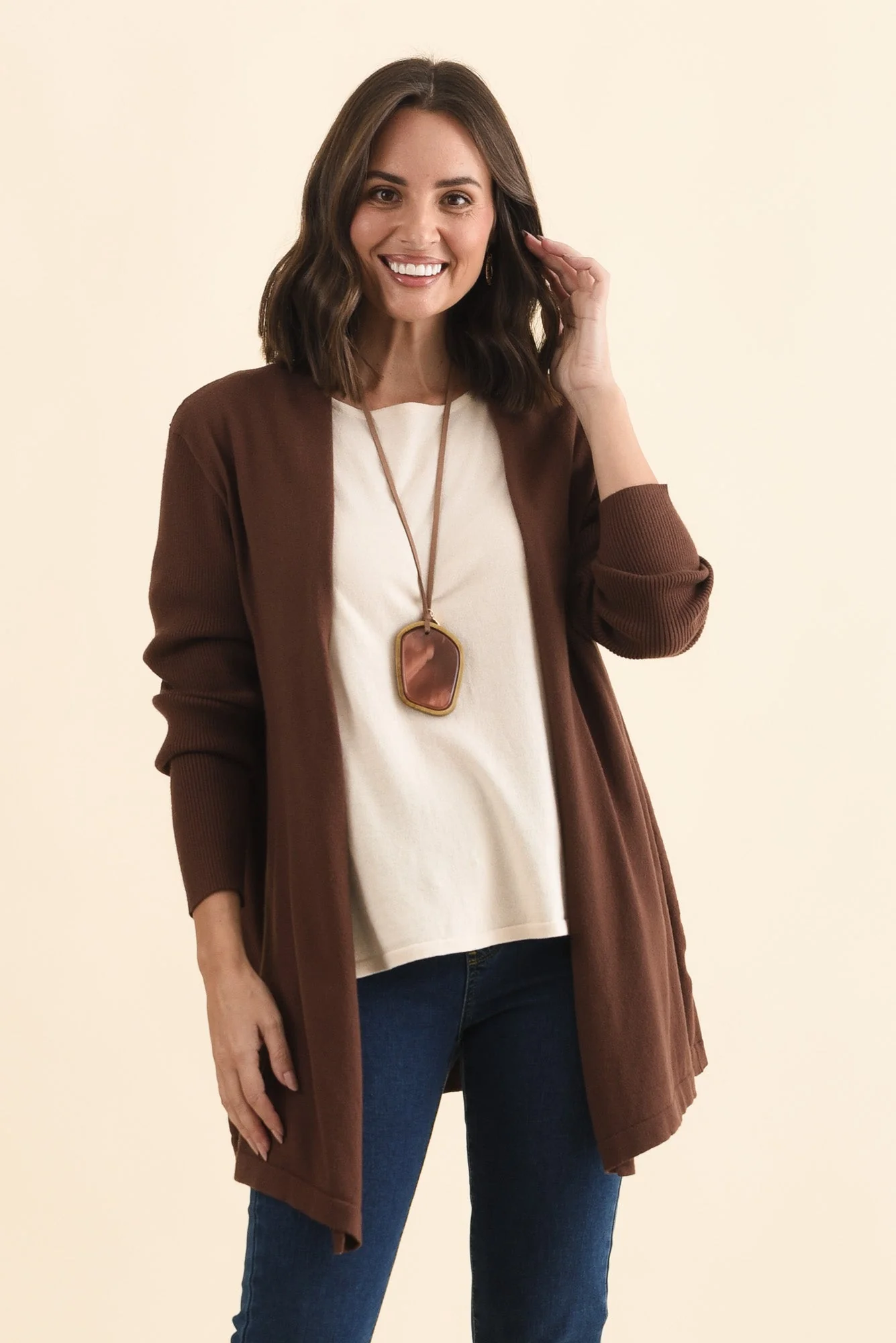 Mosley Chocolate Knit Cardigan