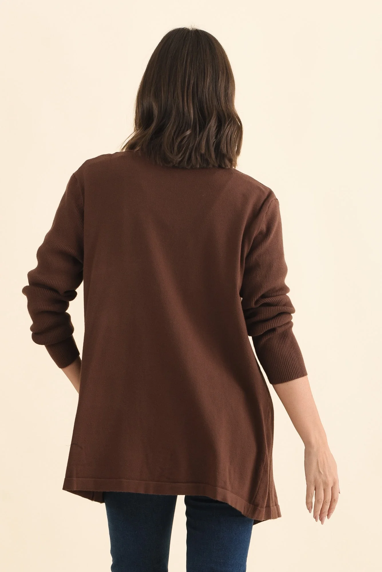 Mosley Chocolate Knit Cardigan - Image 4