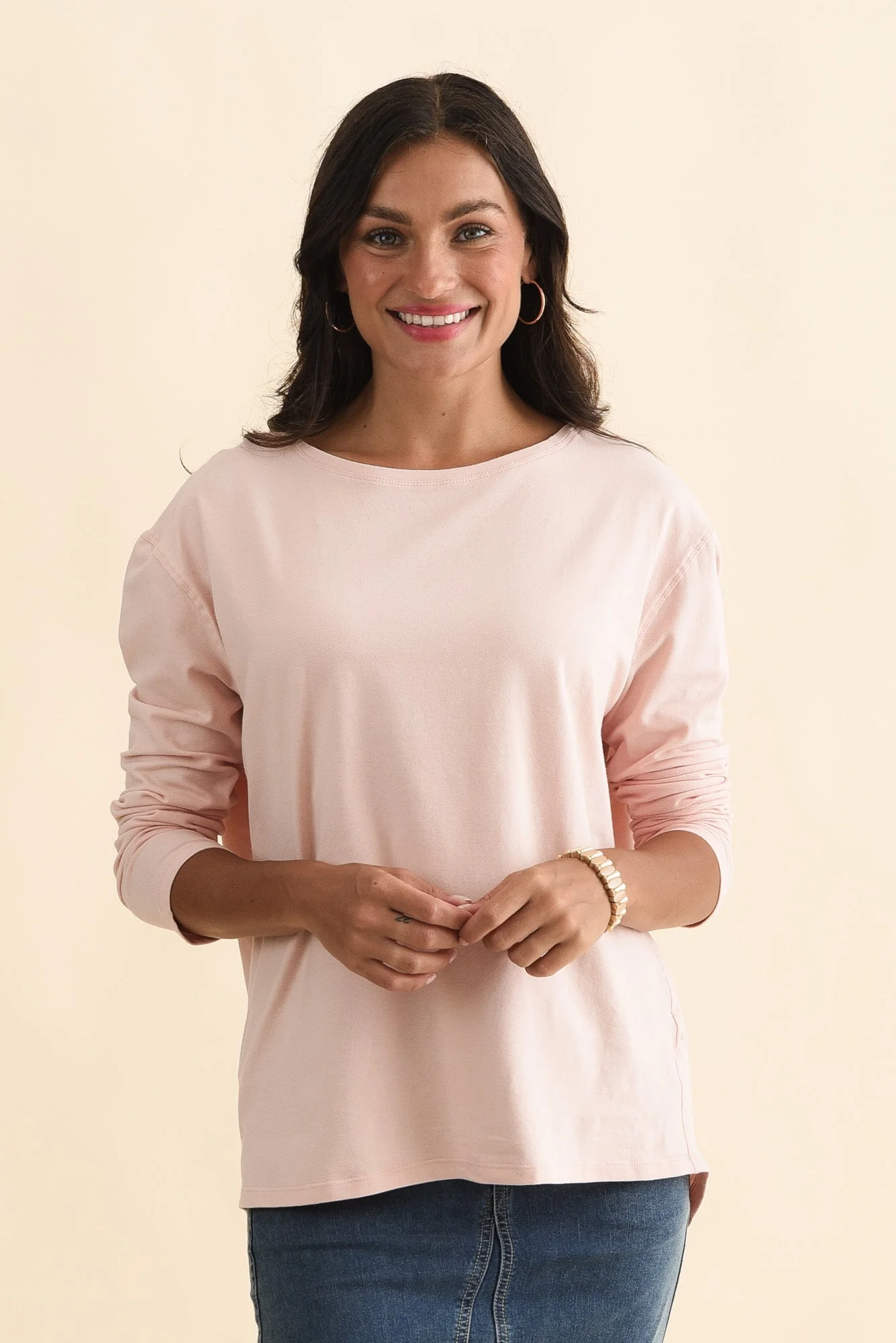 Moya Pink Hi Lo Top