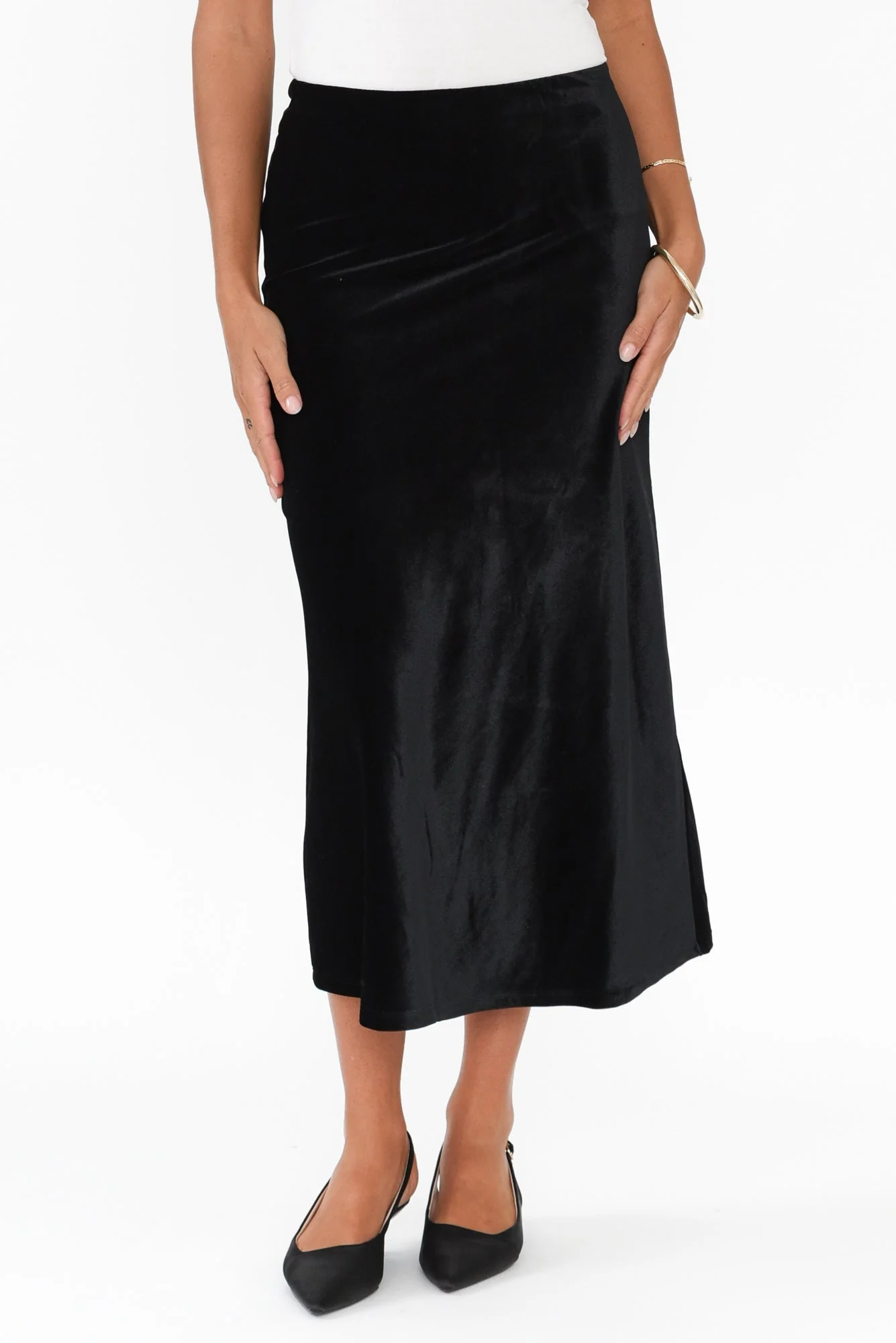 Mustang Sally Black Velvet Skirt