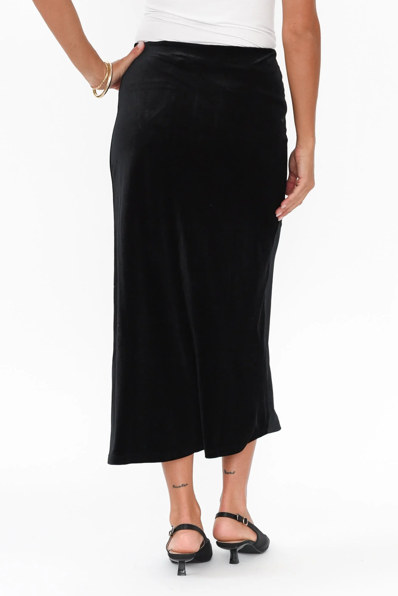 Mustang Sally Black Velvet Skirt - Image 4