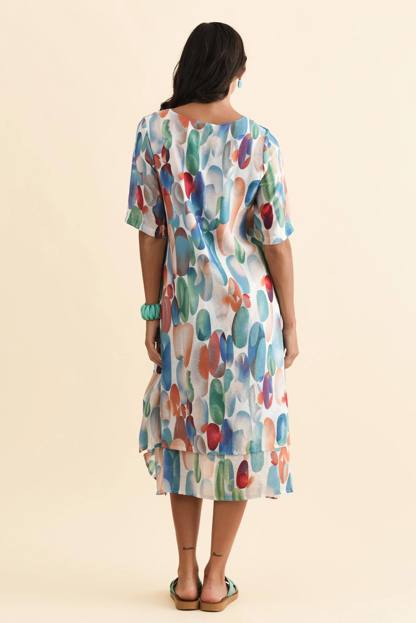 Nala Blue Circle Layers Dress - Image 5