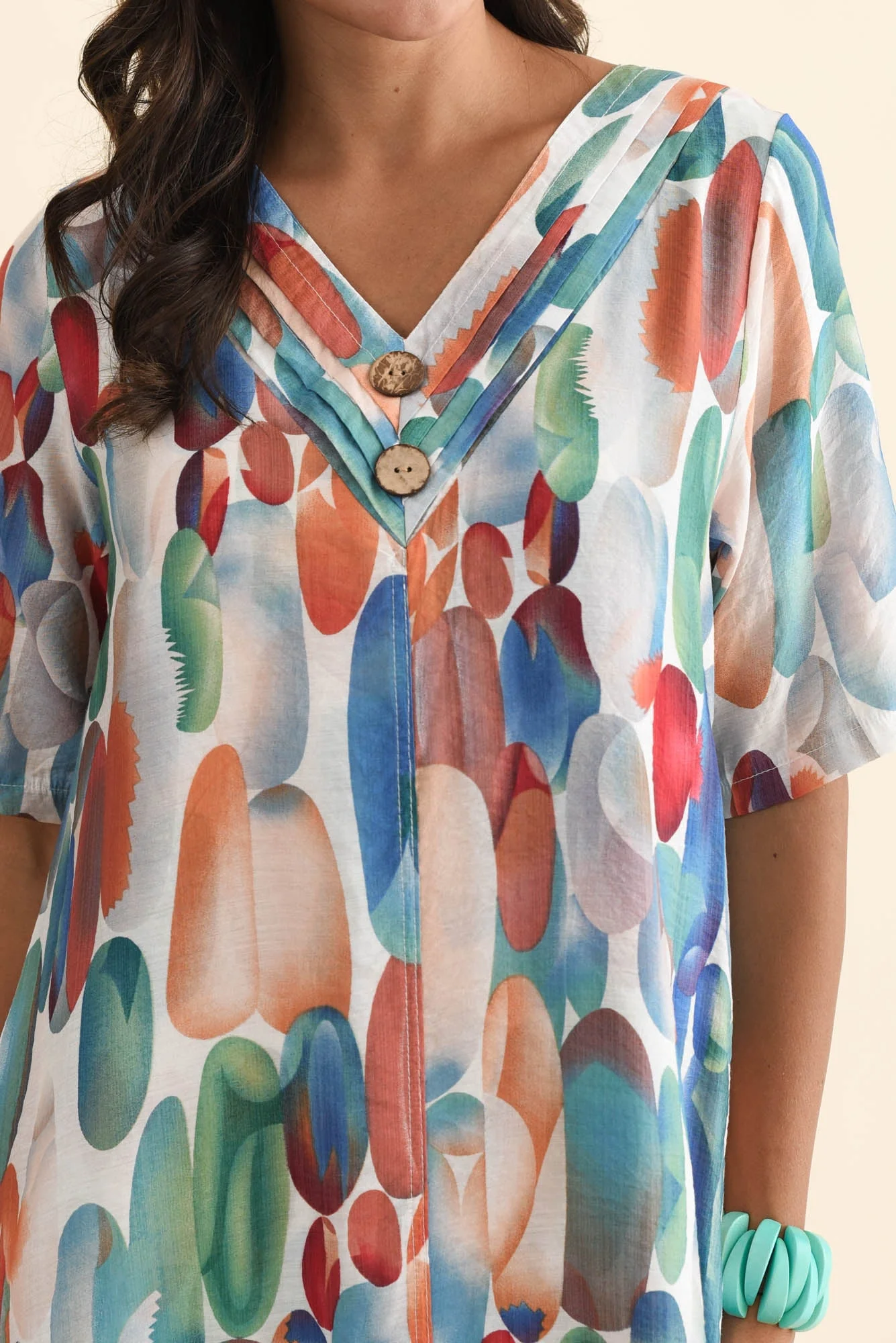 Nala Blue Circle Layers Dress - Image 6