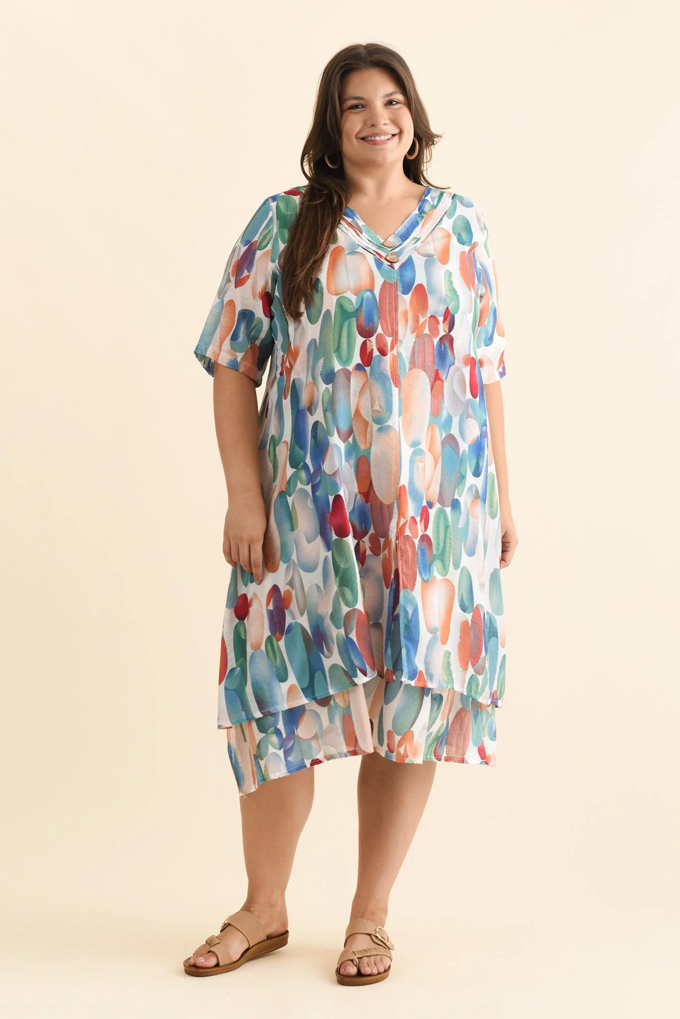 Nala Blue Circle Layers Dress - Image 8