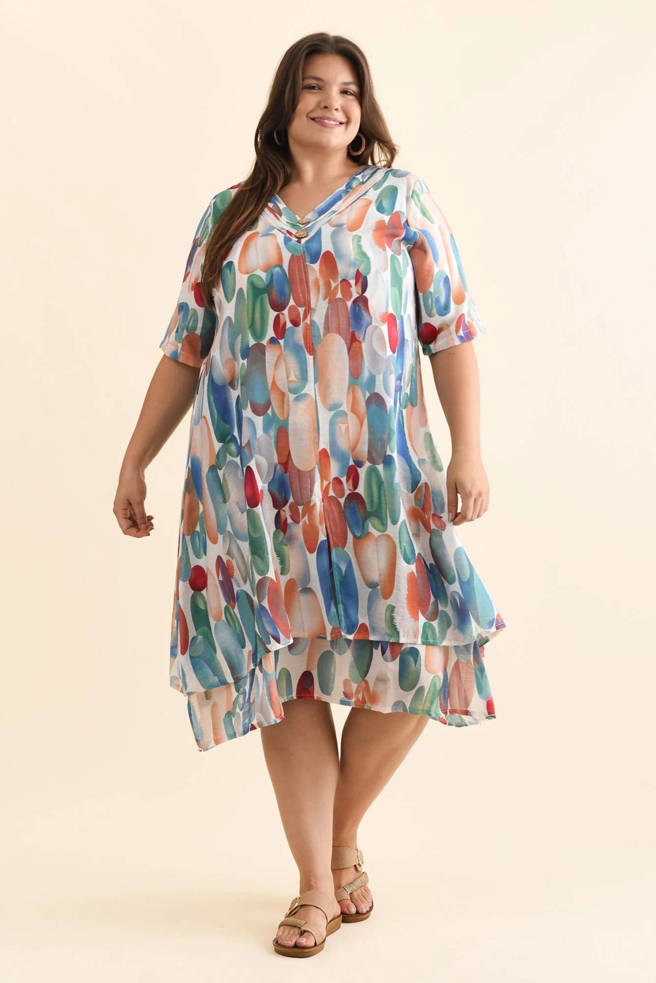 Nala Blue Circle Layers Dress - Image 9
