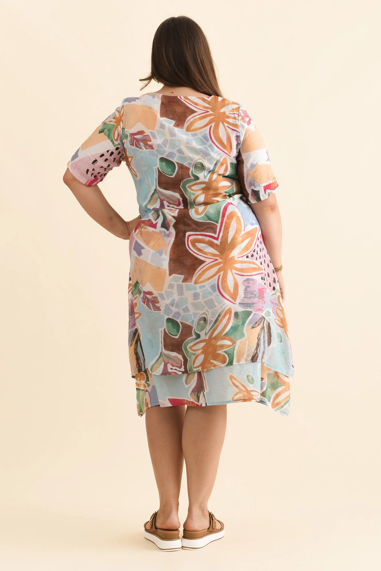 Nala Blue Flower Layers Dress - Image 10