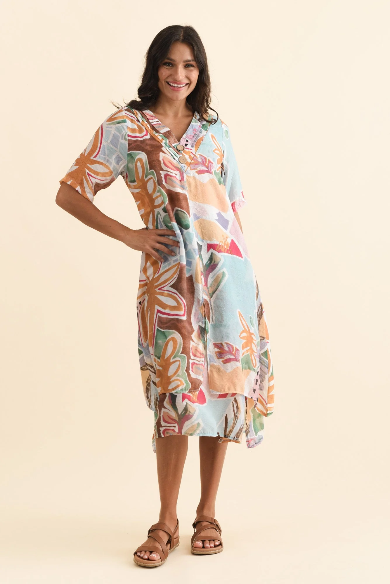 Nala Blue Flower Layers Dress - Image 2