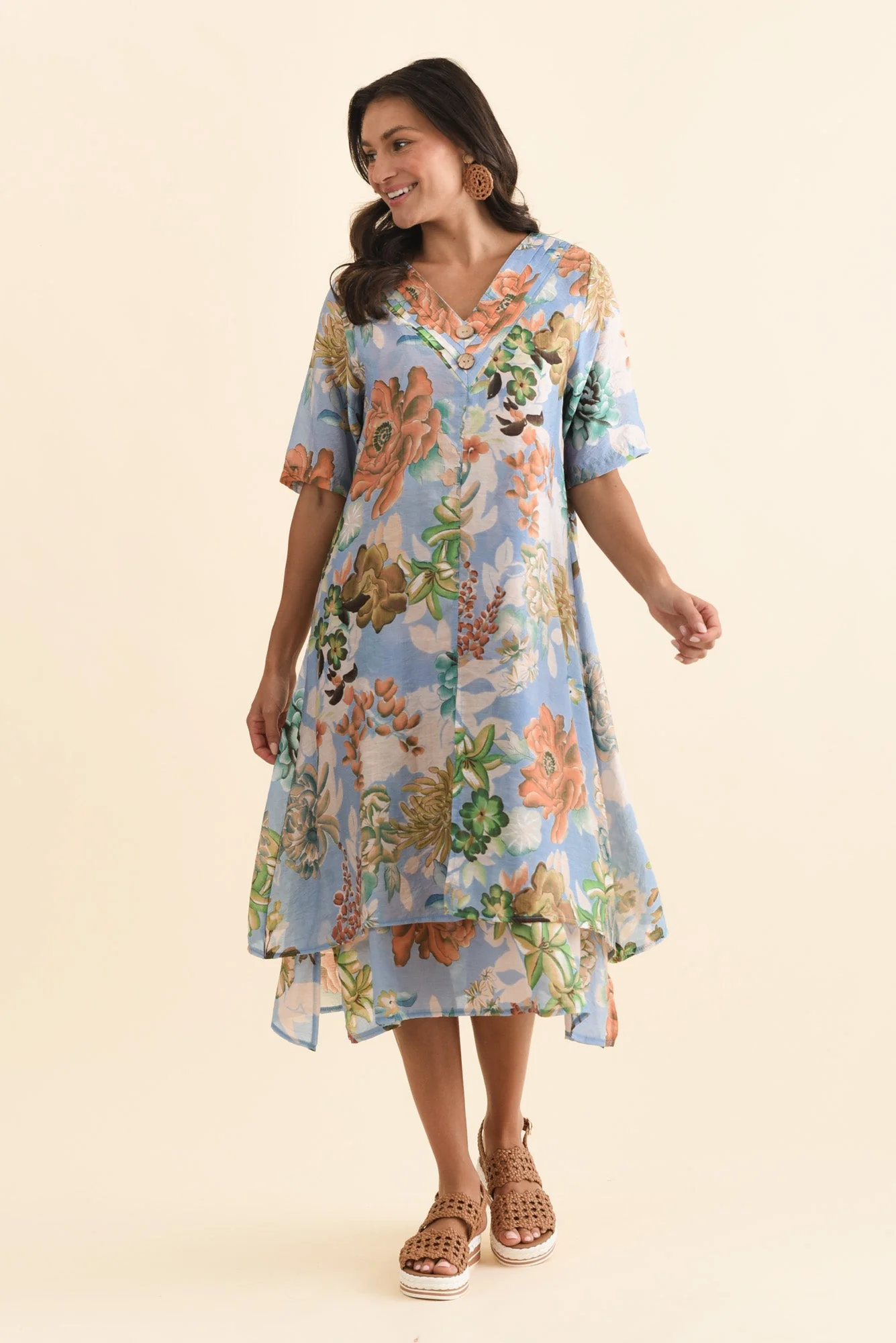 Nala Blue Garden Layers Dress