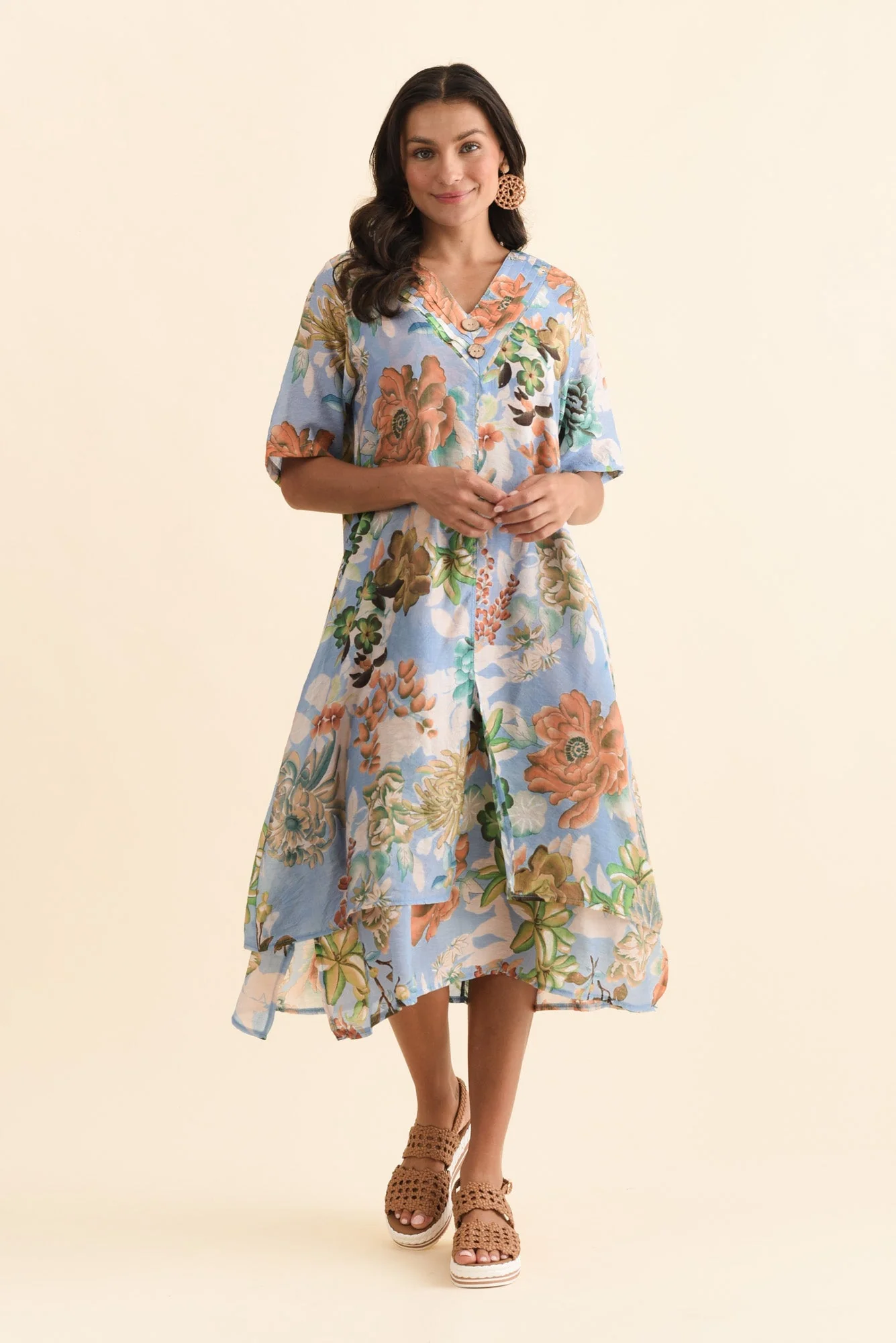 Nala Blue Garden Layers Dress - Image 2