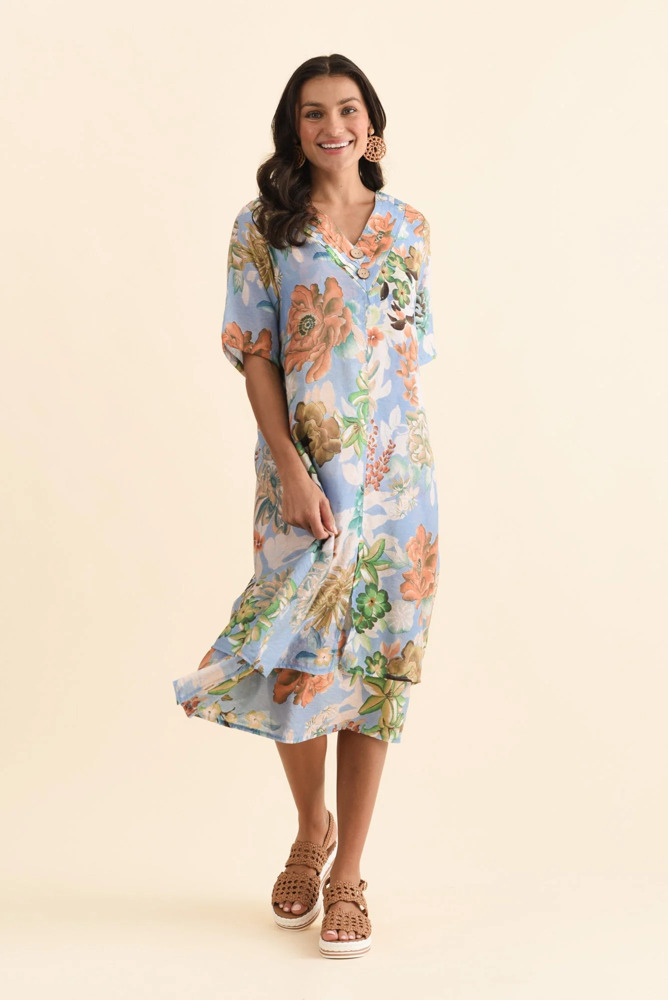 Nala Blue Garden Layers Dress - Image 6