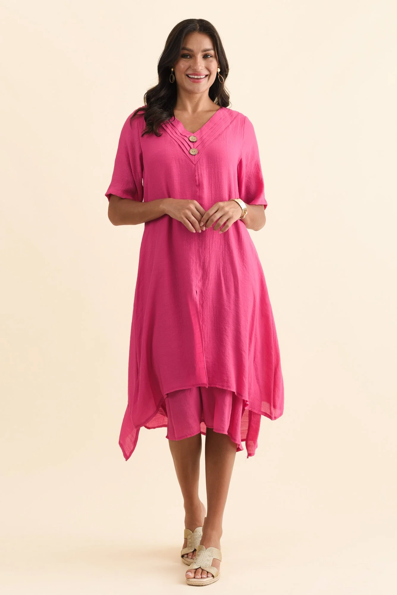 Nala Hot Pink Layers Dress - Image 3