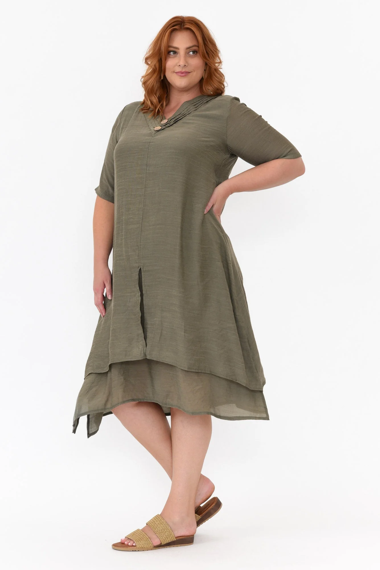 Nala Khaki Layers Dress - Image 10