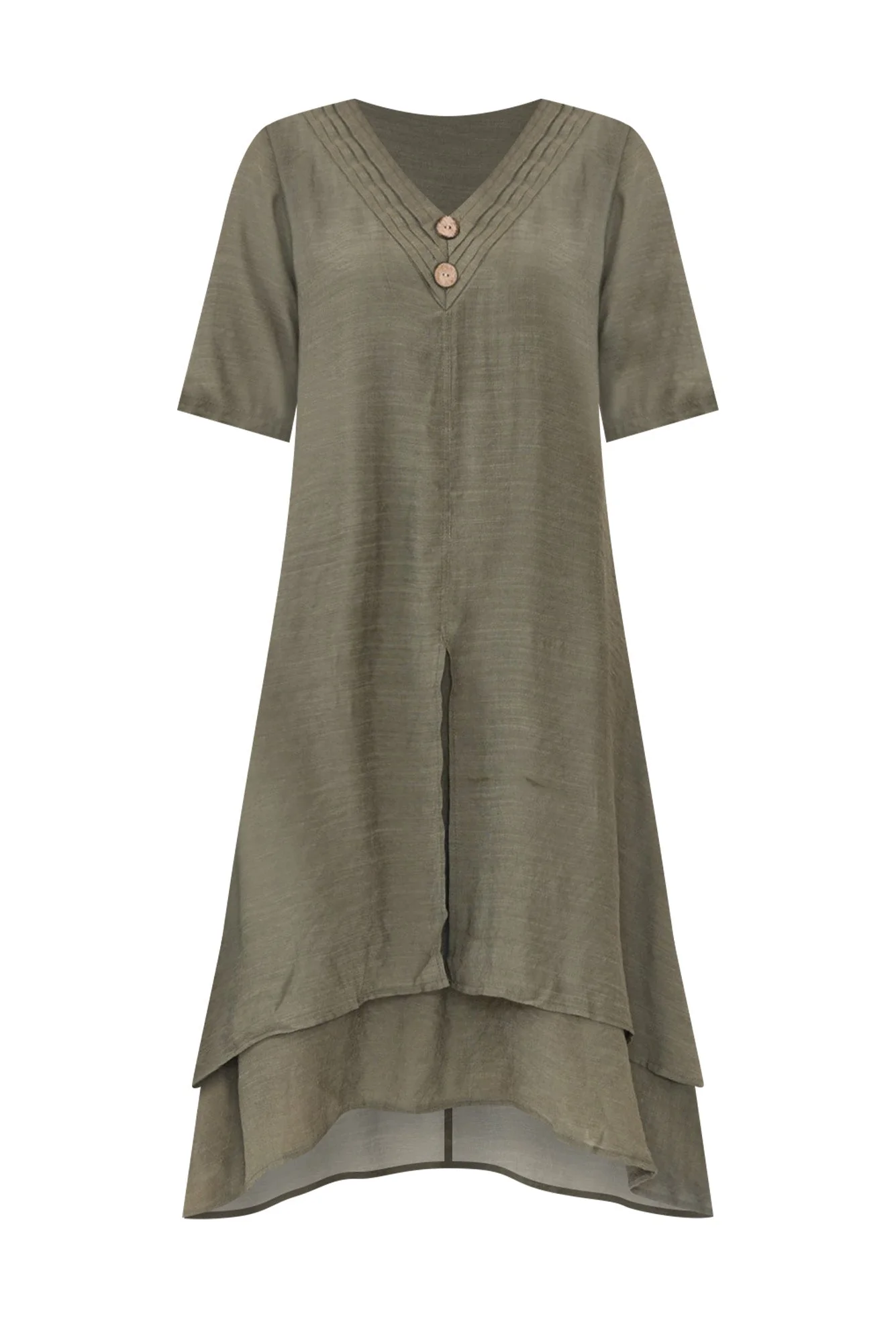 Nala Khaki Layers Dress - Image 7