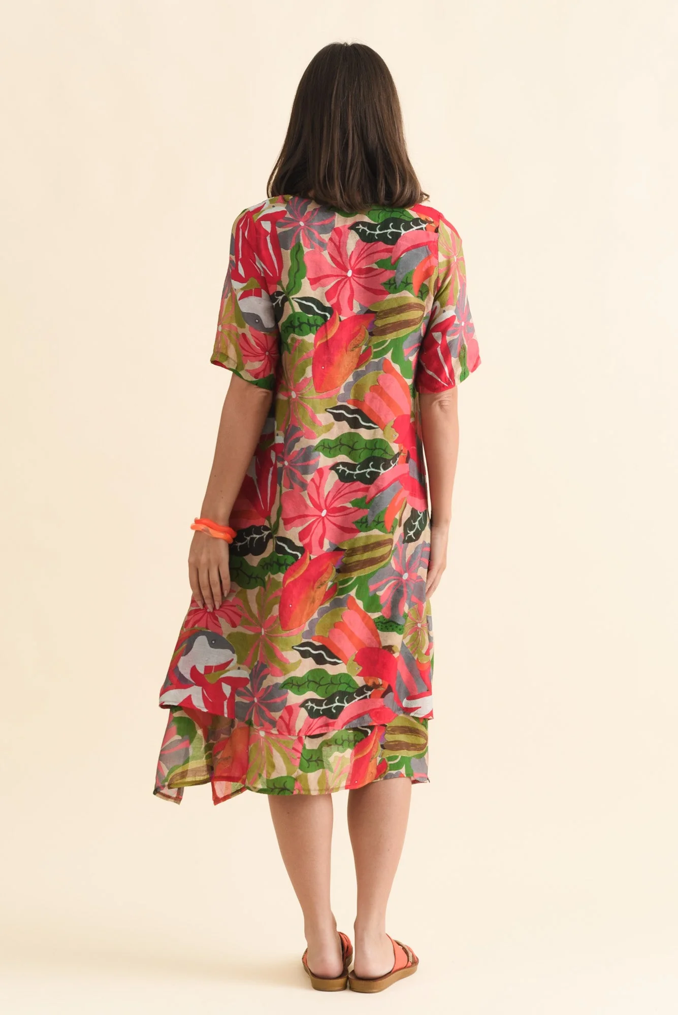 Nala Pink Hibiscus Layers Dress - Image 6