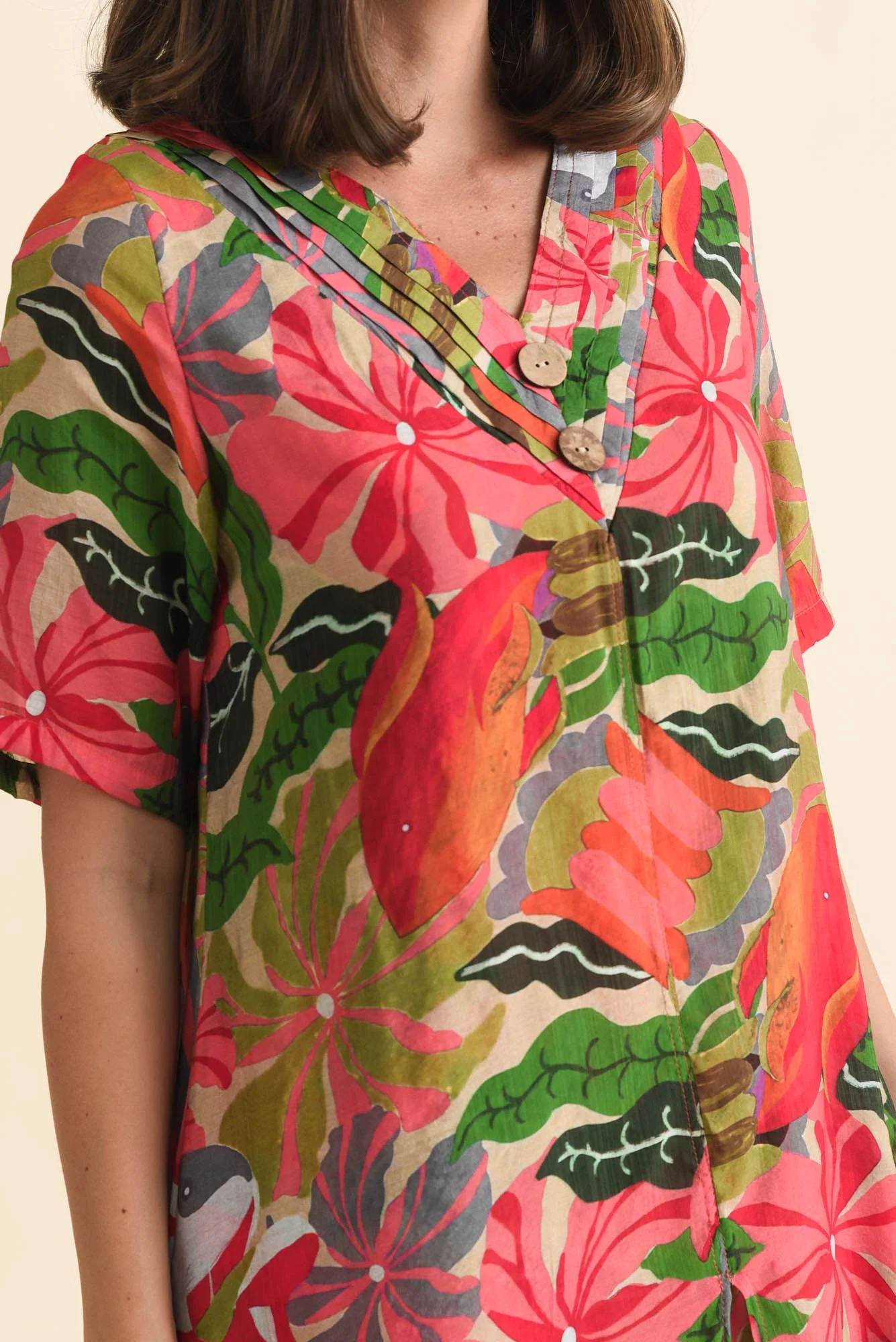 Nala Pink Hibiscus Layers Dress - Image 7