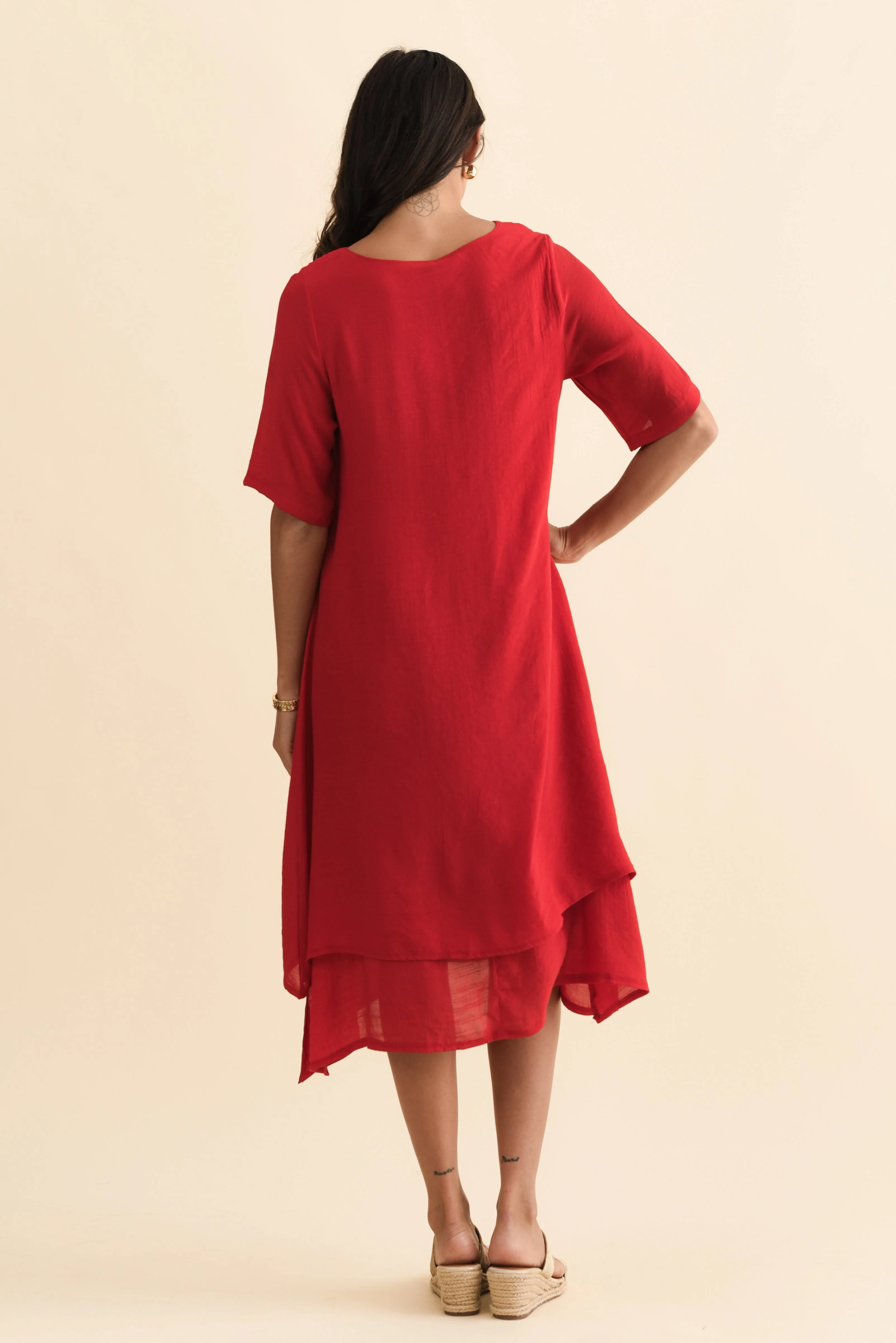 Nala Red Layers Dress - Image 4