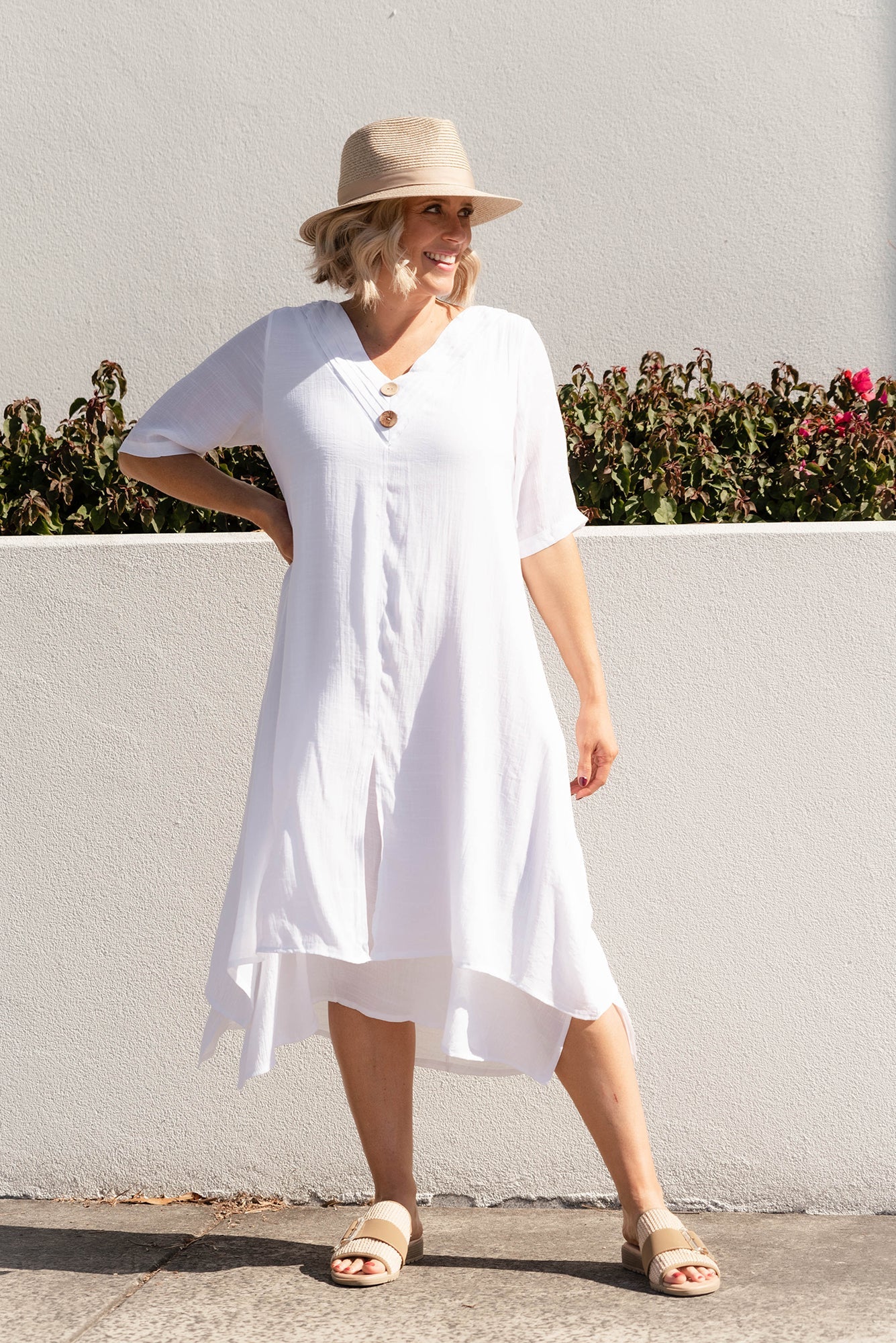 Nala White Layers Dress