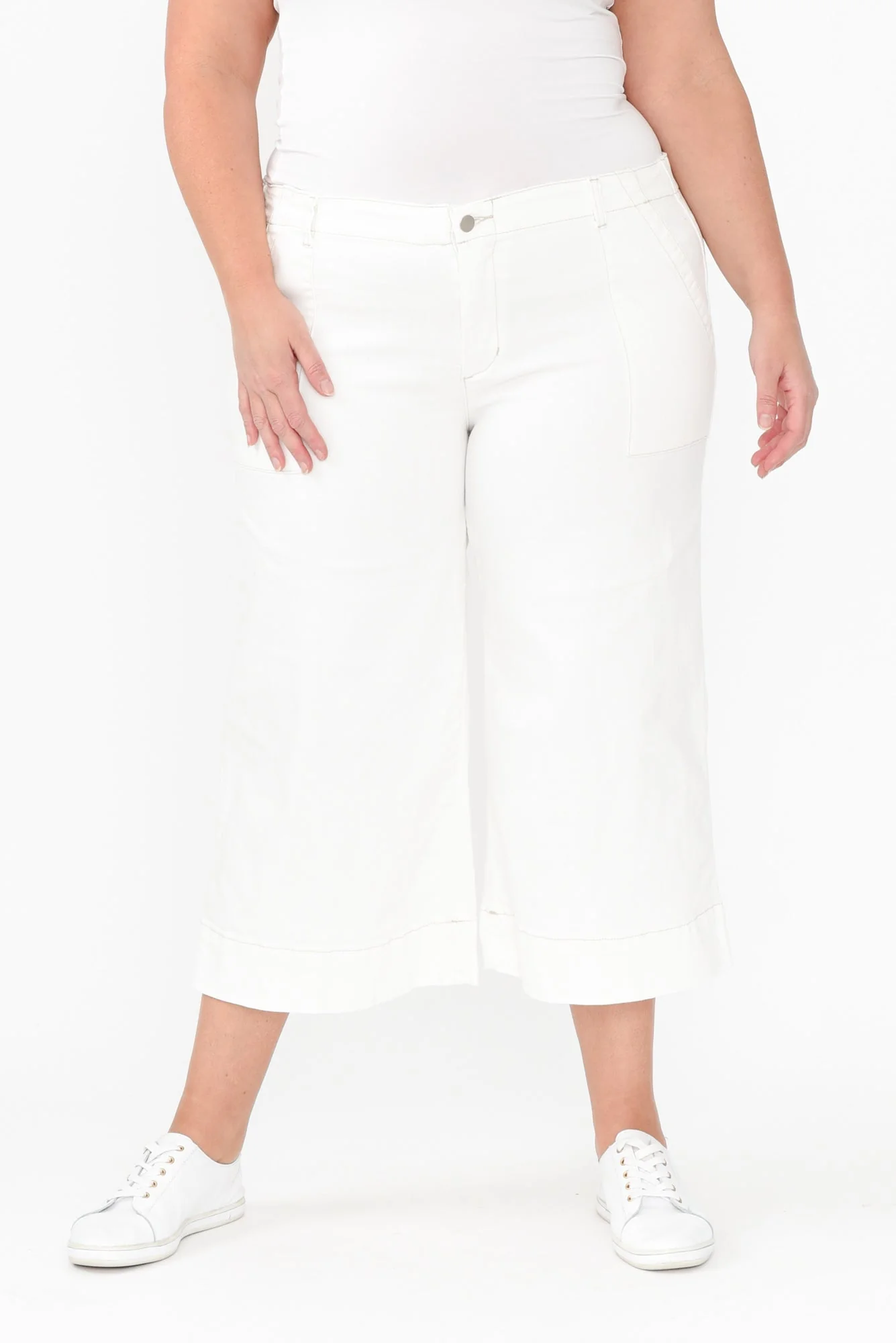 Narcy Ivory Wide Leg Jeans - Image 8
