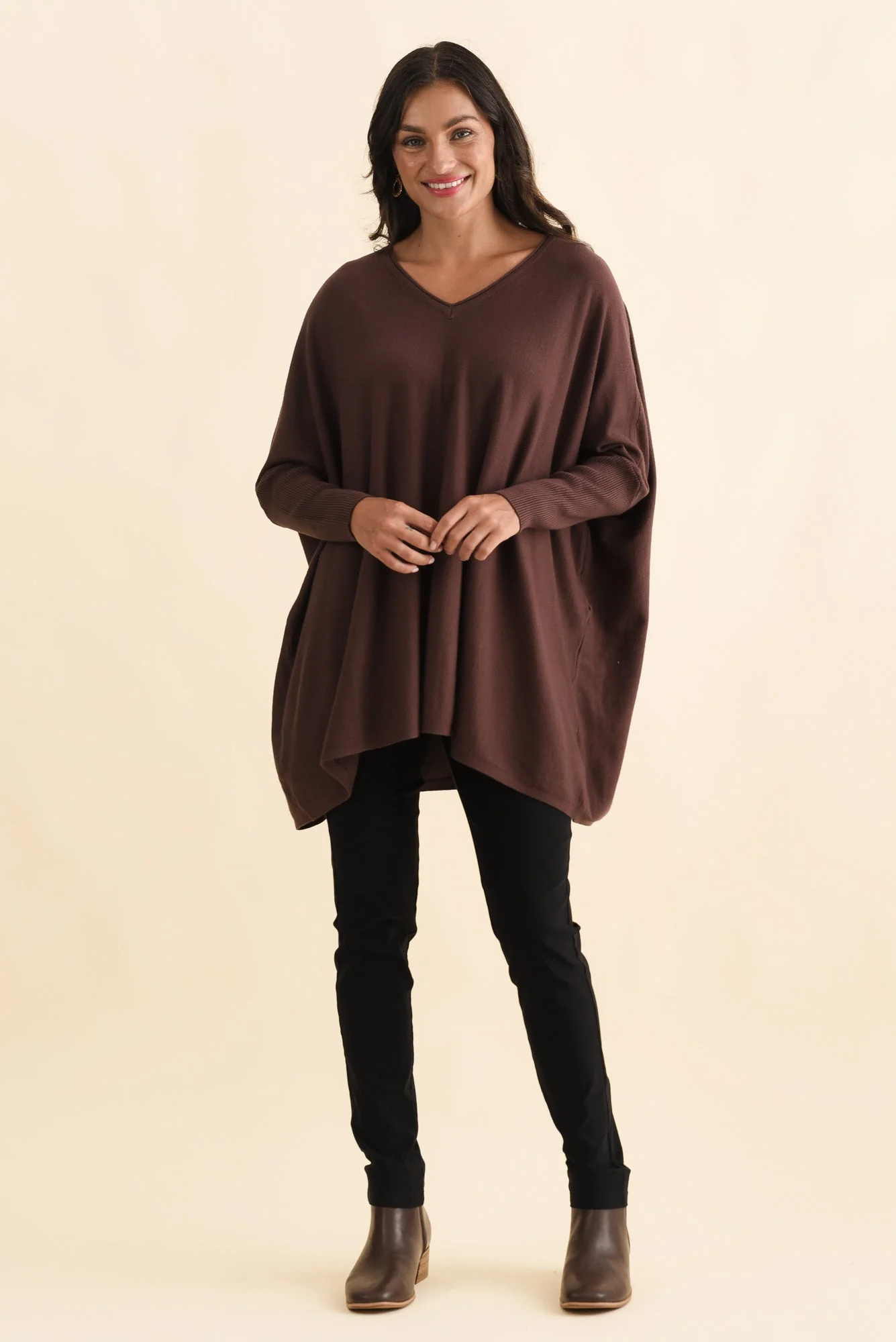 Nastia Brown Wool Blend Jumper - Image 7