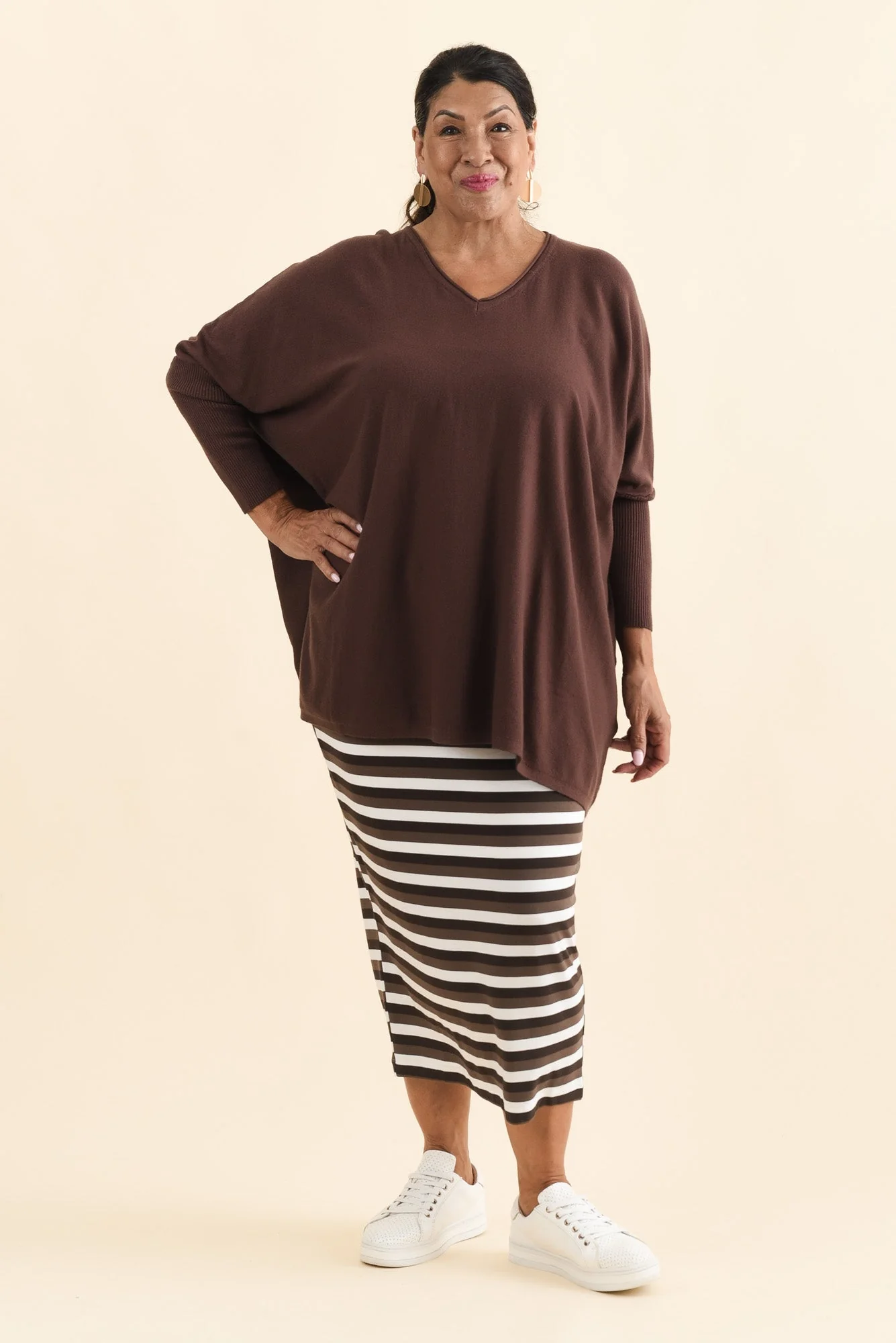 Nastia Brown Wool Blend Jumper - Image 9