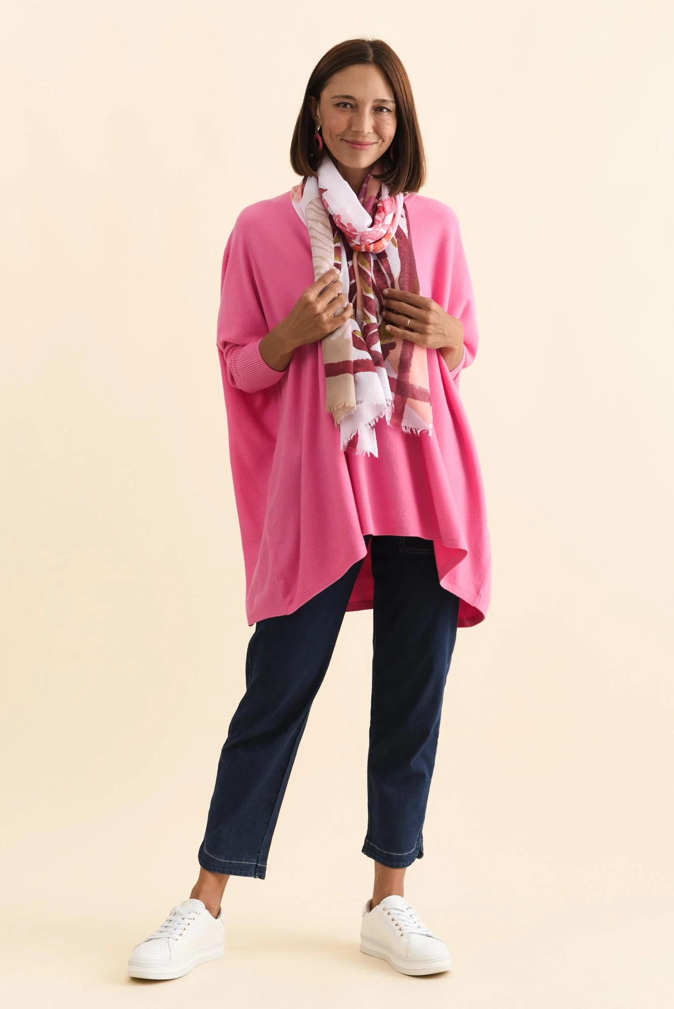 Nastia Hot Pink Wool Blend Jumper - Image 3