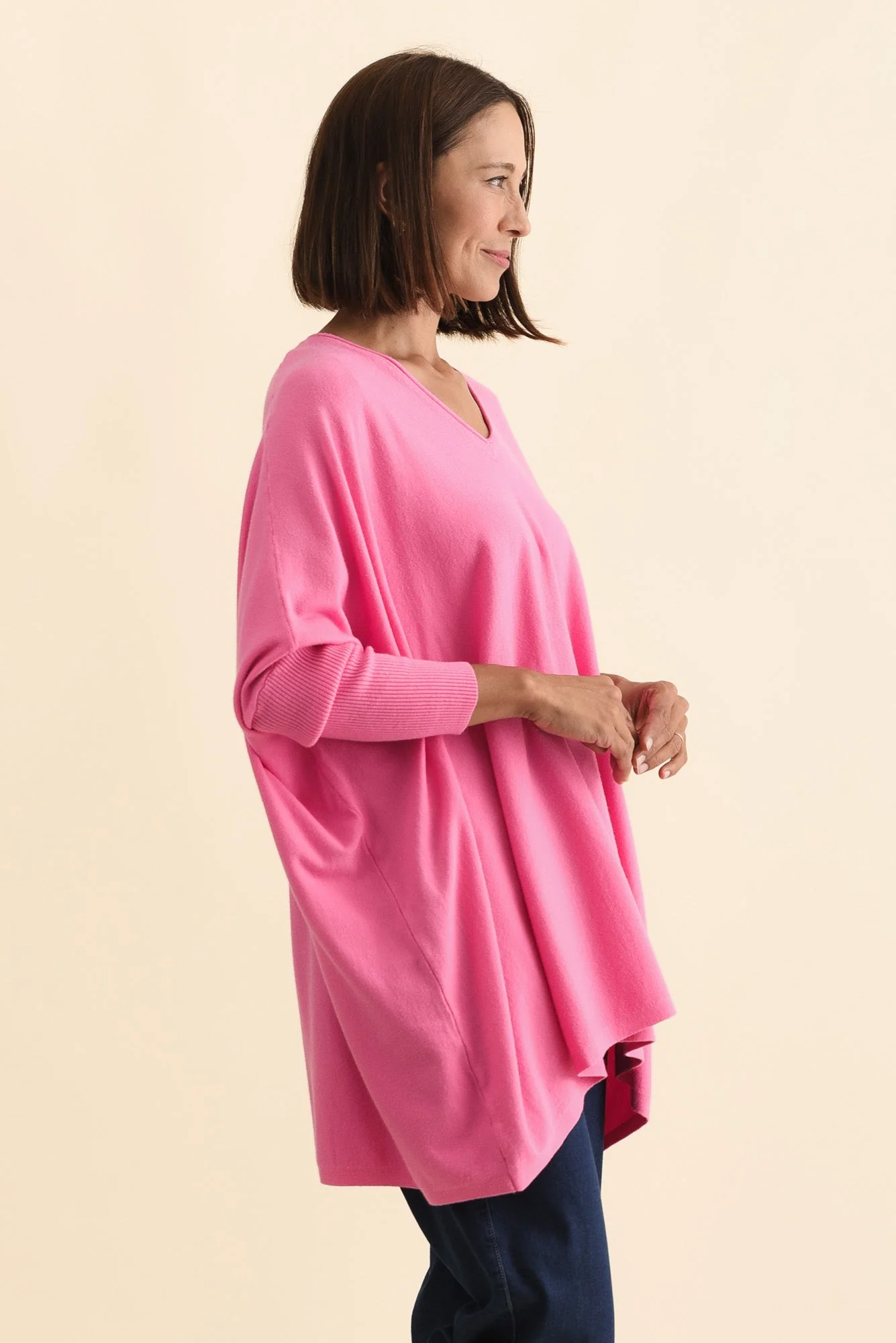 Nastia Hot Pink Wool Blend Jumper - Image 4