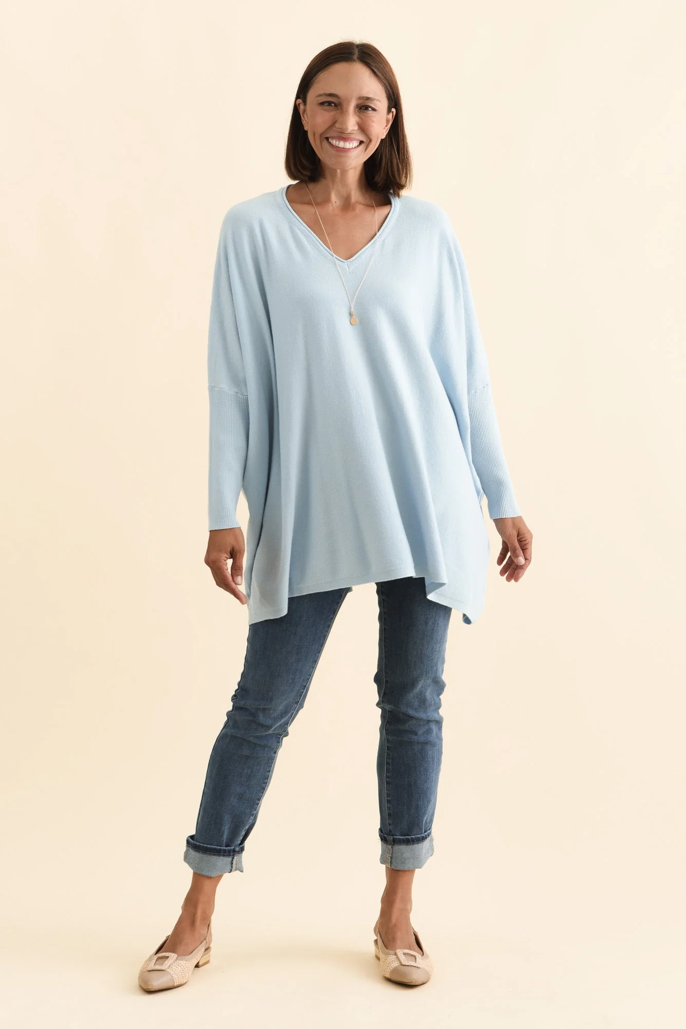 Nastia Light Blue Wool Blend Jumper - Image 3
