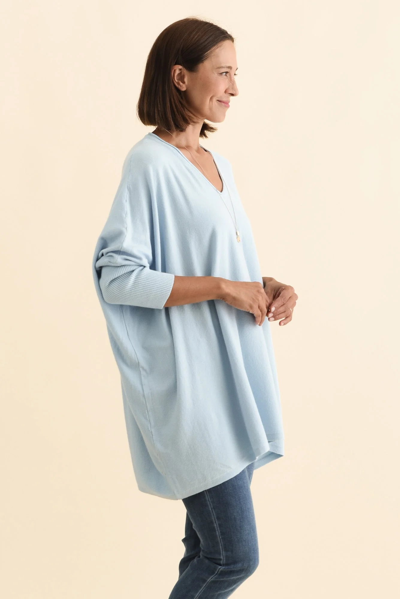 Nastia Light Blue Wool Blend Jumper - Image 4