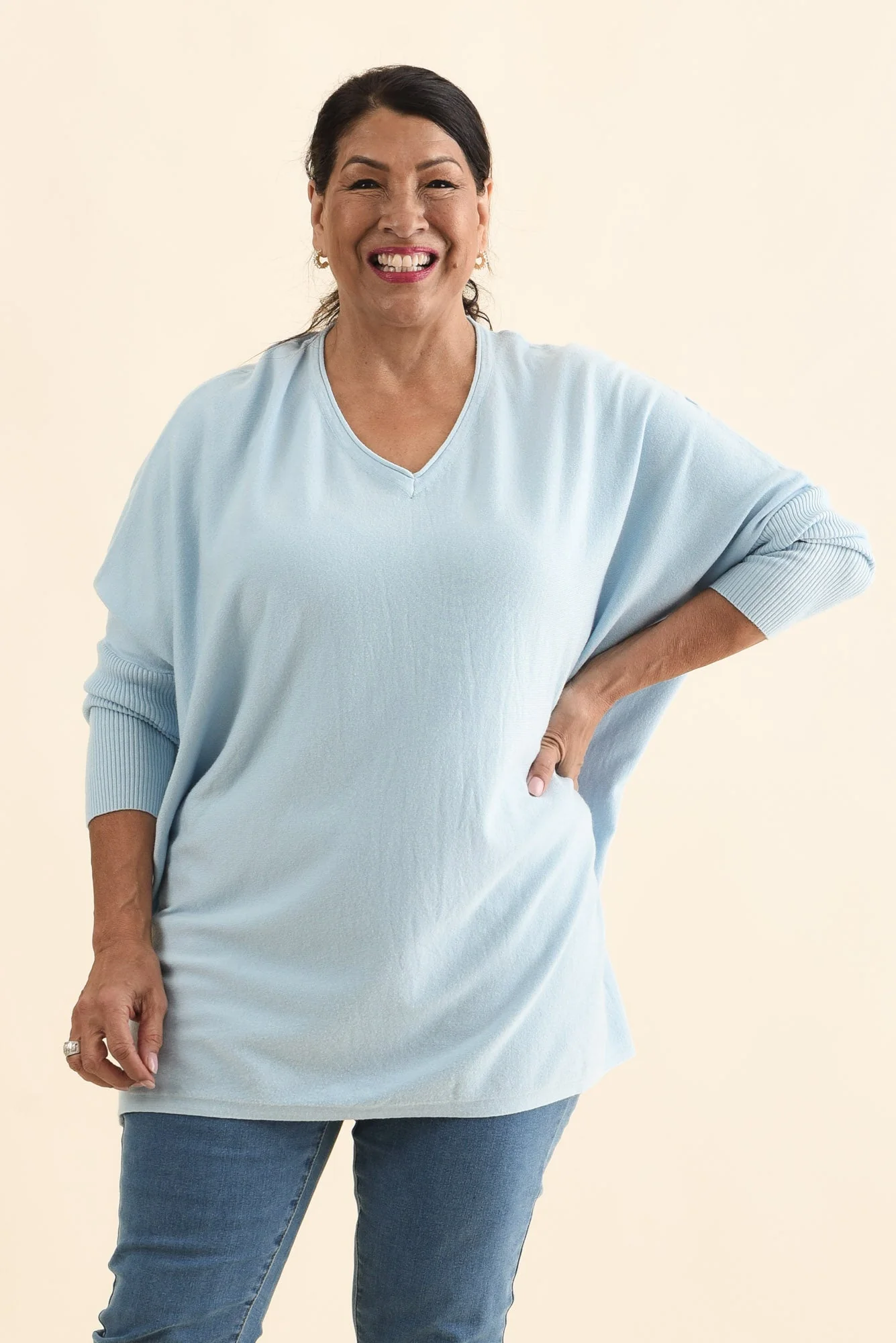 Nastia Light Blue Wool Blend Jumper - Image 8