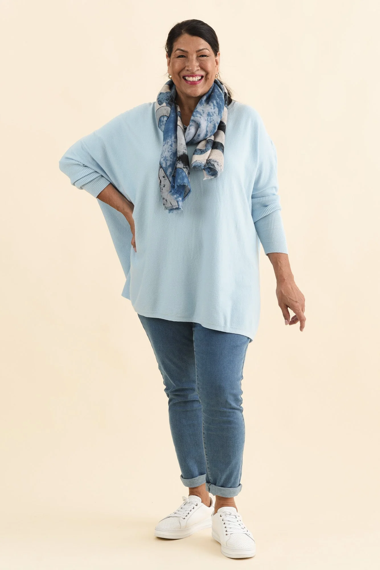Nastia Light Blue Wool Blend Jumper - Image 9