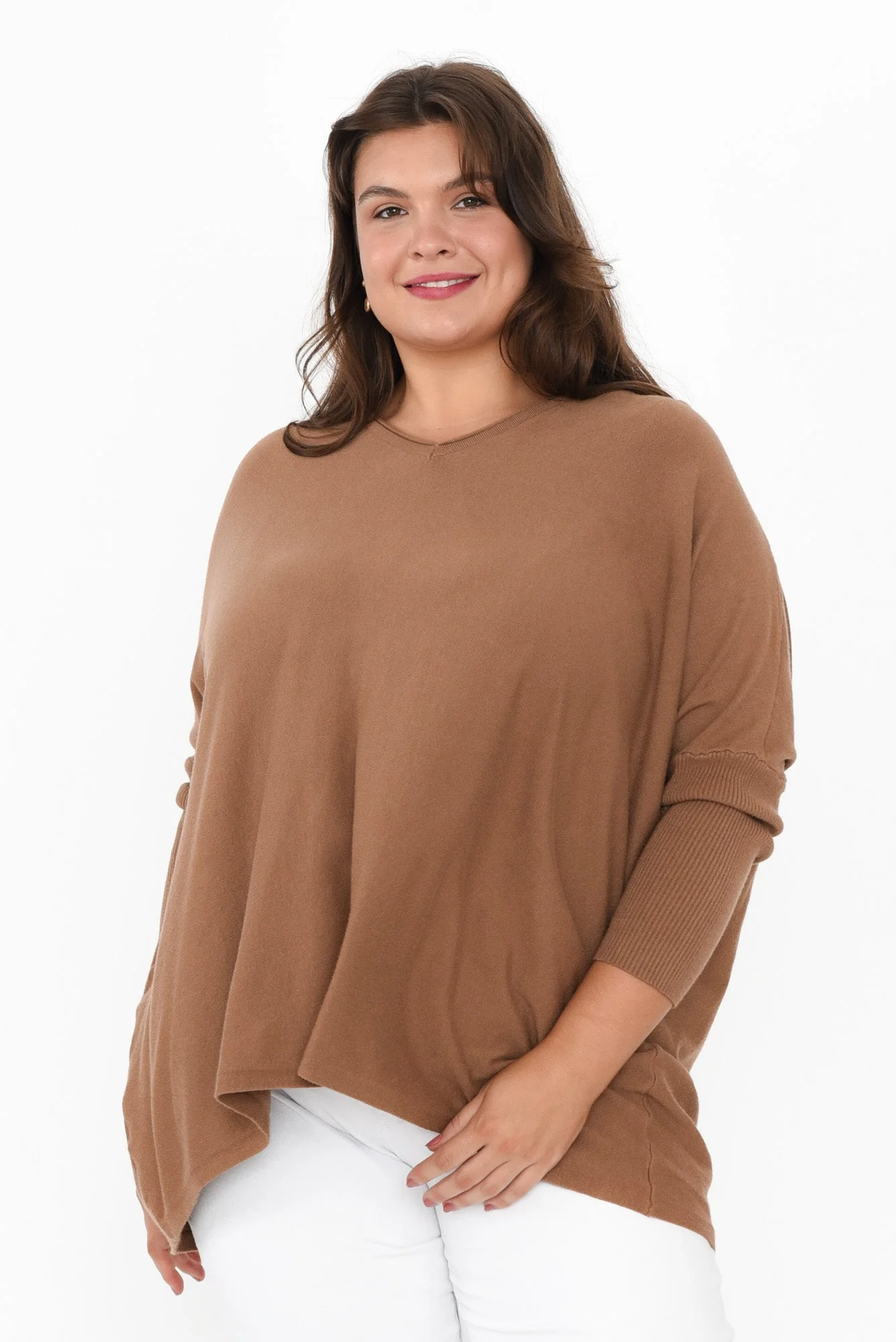 Nastia Mocha Wool Blend Jumper - Image 12