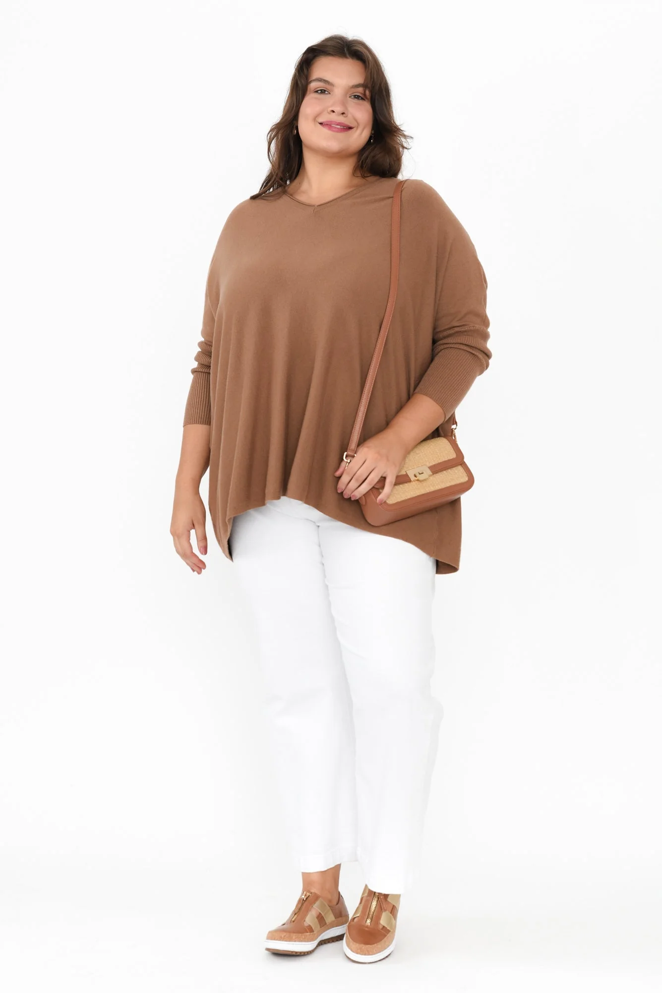 Nastia Mocha Wool Blend Jumper - Image 13