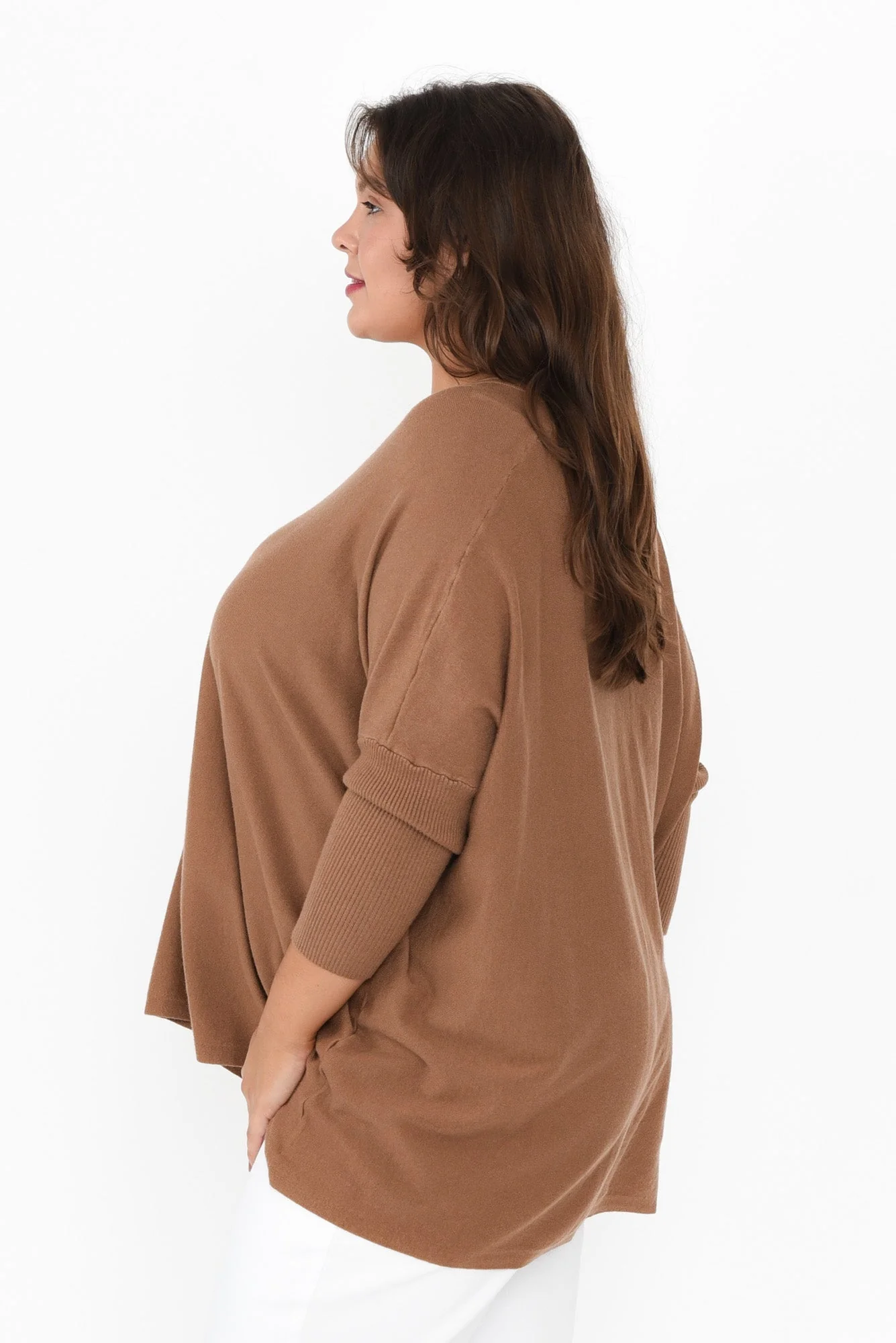 Nastia Mocha Wool Blend Jumper - Image 14