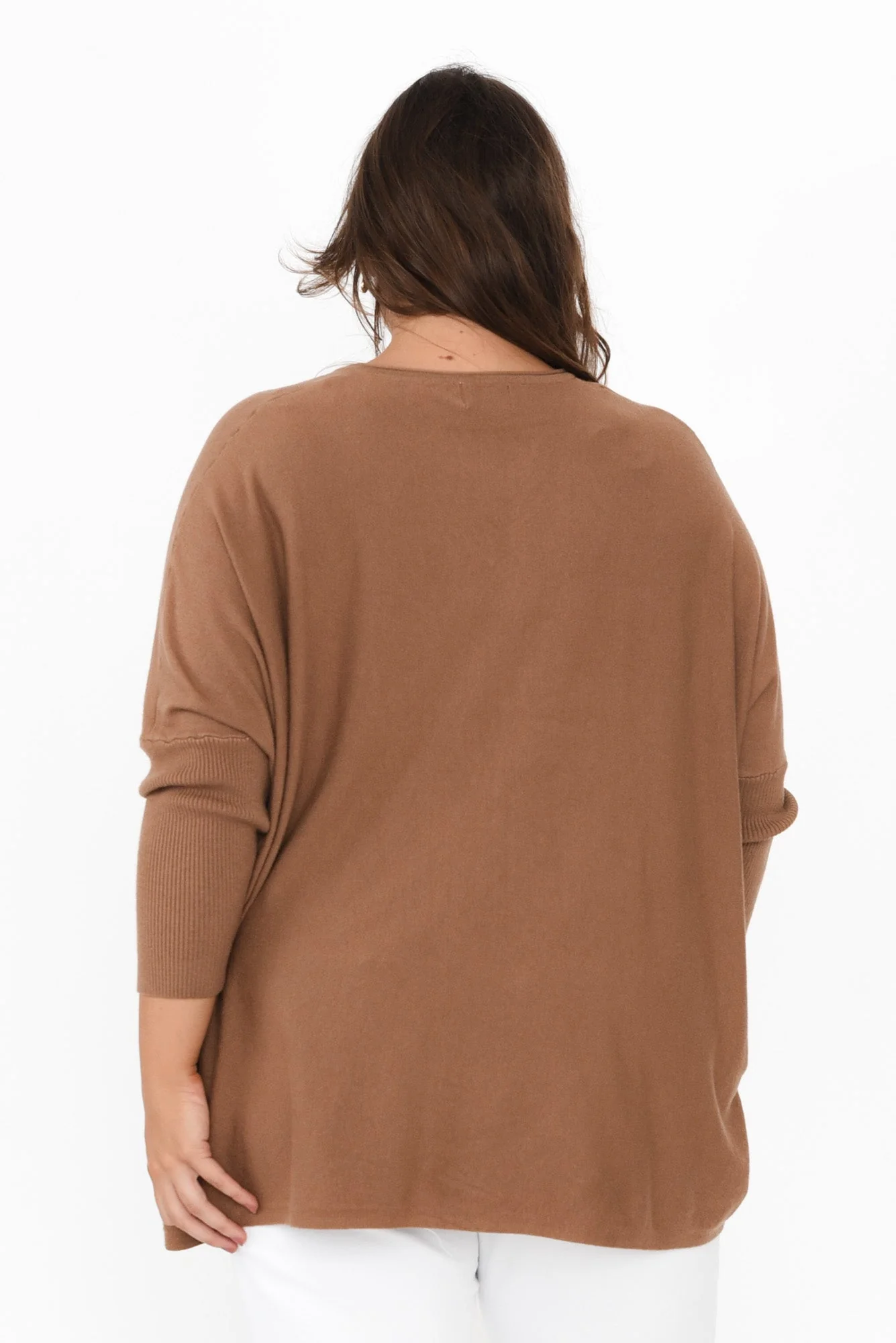 Nastia Mocha Wool Blend Jumper - Image 15
